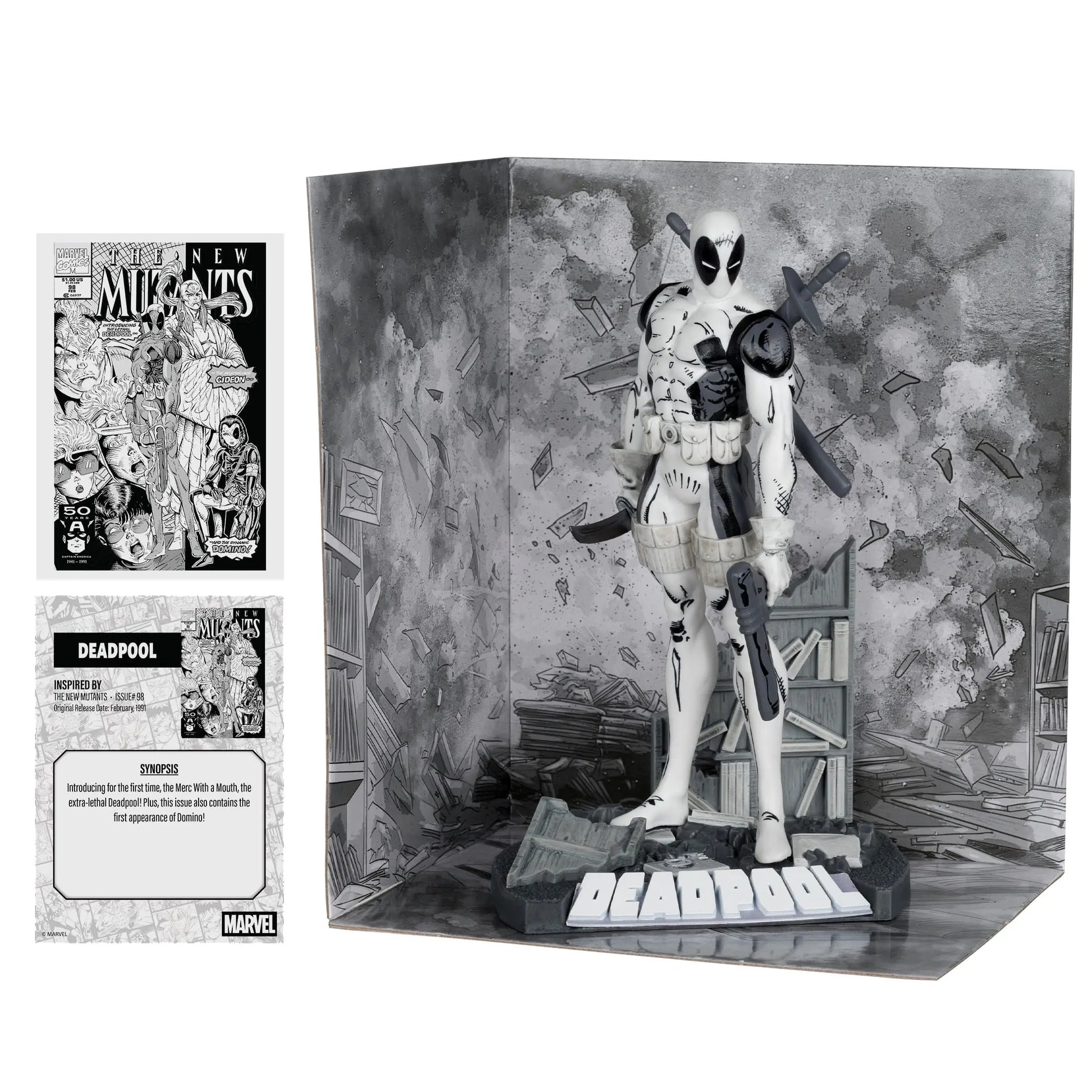 Deadpool Marvel Collection statuette PVC 1/10 The New Mutants #98) (Line Art) (Gold Label) 17 cm McFarlane Toys