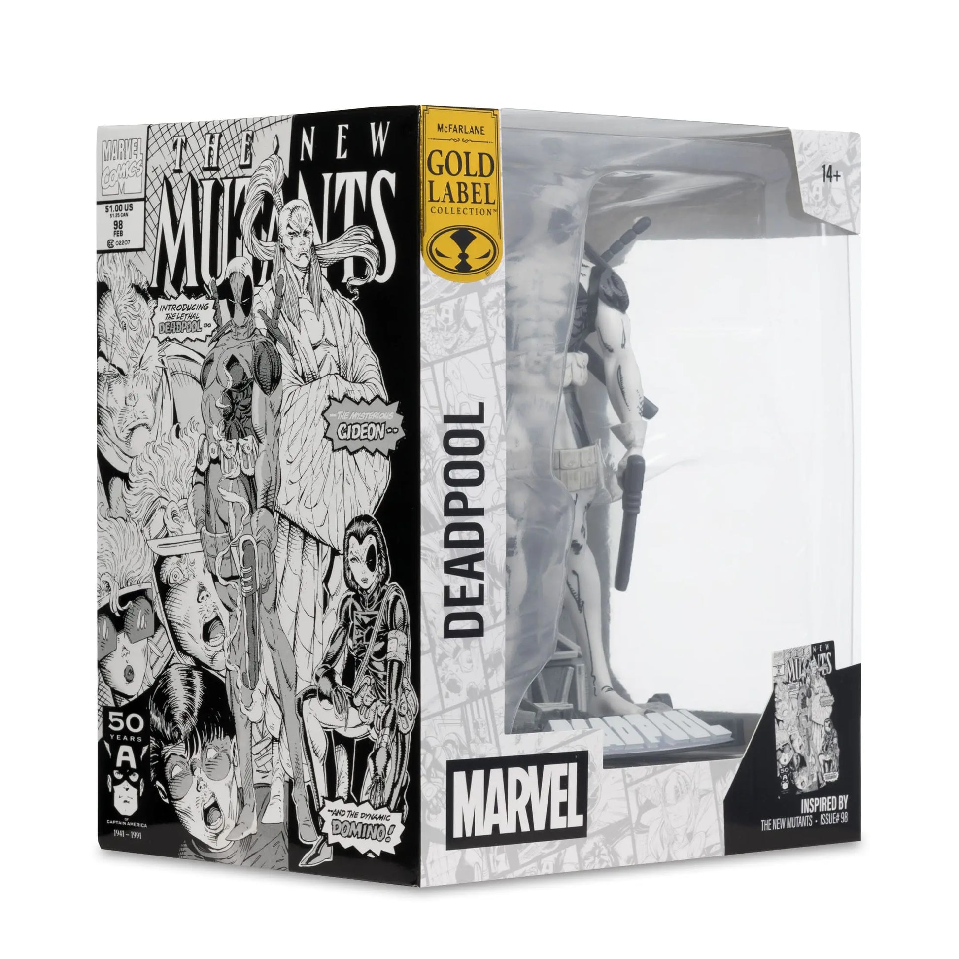 Deadpool Marvel Collection statuette PVC 1/10 The New Mutants #98) (Line Art) (Gold Label) 17 cm McFarlane Toys