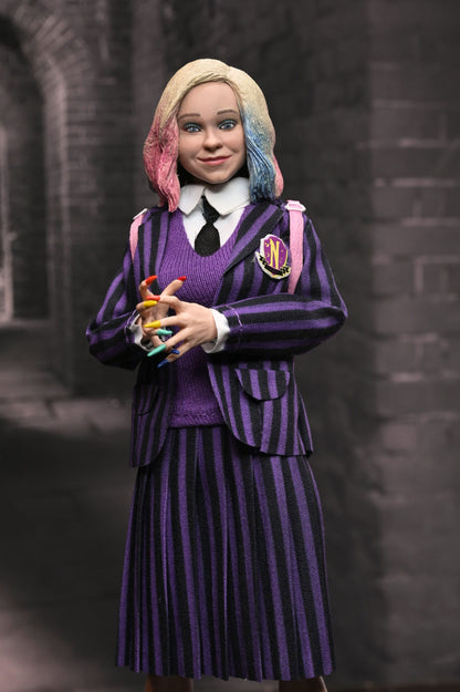 Mercredi Wednesday Pack de 2 figurines Wednesday Addams (Nevermore Uniform) et Enid 20cm Neca
