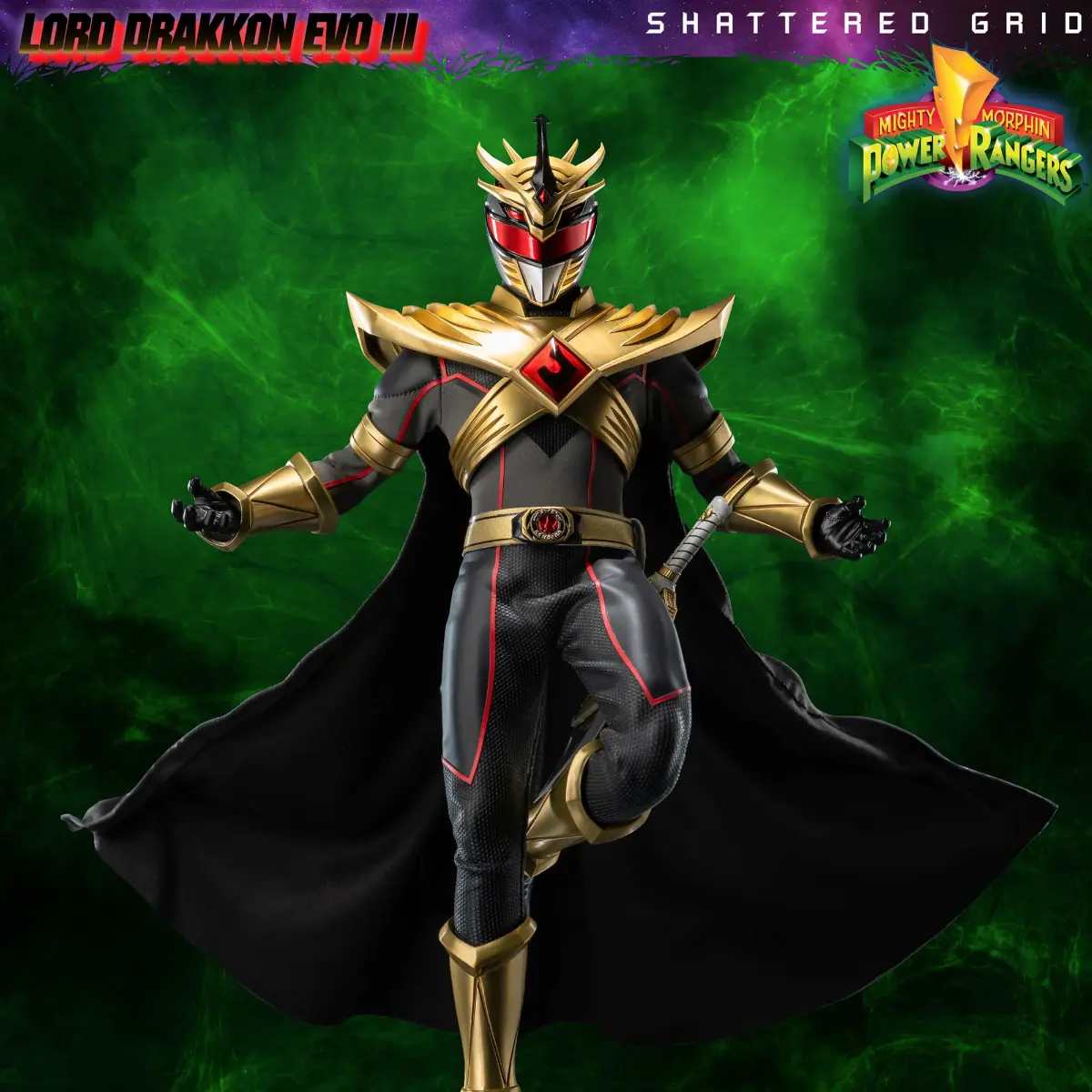 Power Rangers Lord Drakkon Evo III  Mighty Morphin Shattered Grid figurine FigZero 1/6 30cm ThreeZero