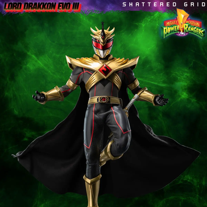 Power Rangers Lord Drakkon Evo III  Mighty Morphin Shattered Grid figurine FigZero 1/6 30cm ThreeZero