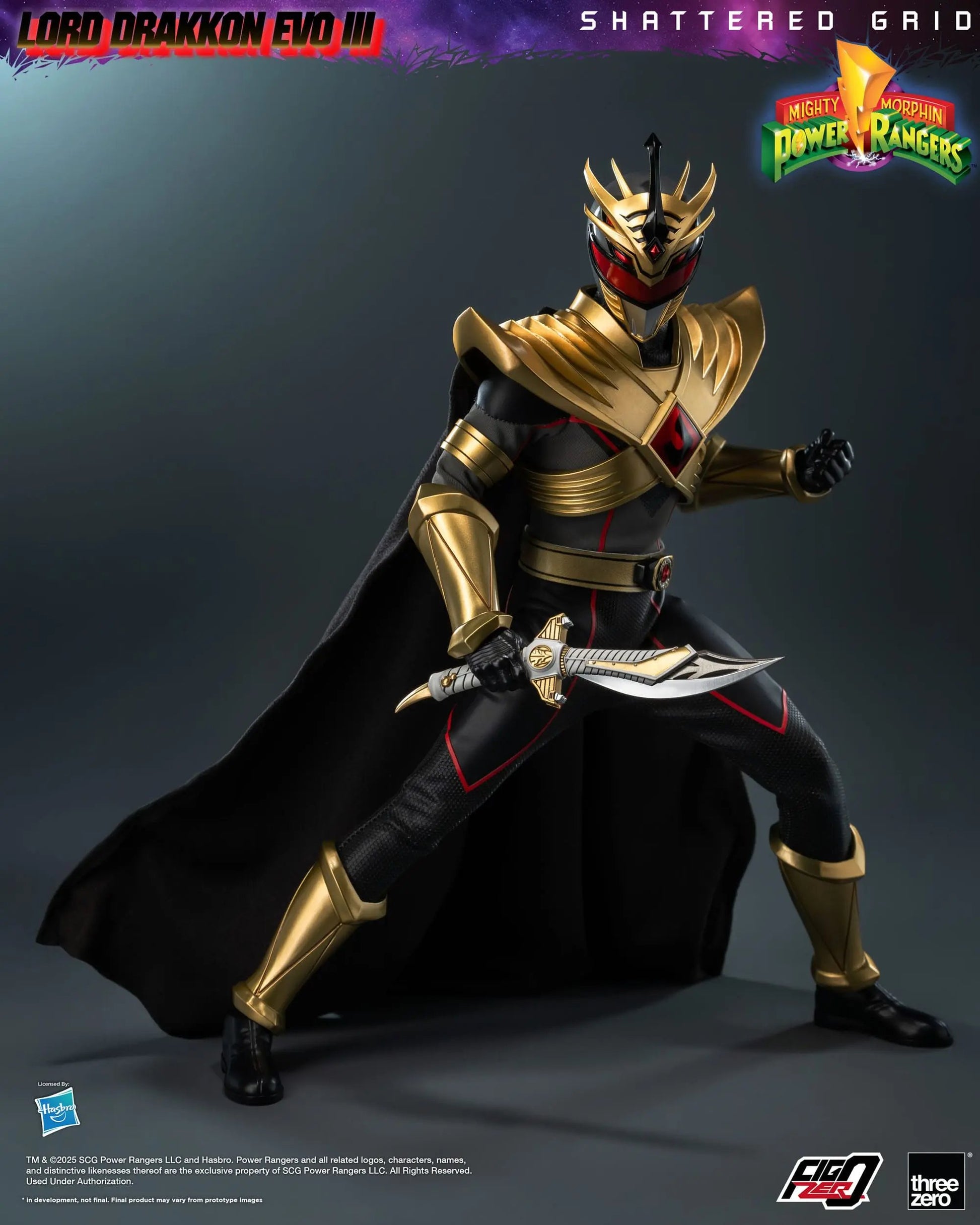 Power Rangers Lord Drakkon Evo III  Mighty Morphin Shattered Grid figurine FigZero 1/6 30cm ThreeZero