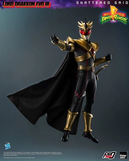 Power Rangers Lord Drakkon Evo III  Mighty Morphin Shattered Grid figurine FigZero 1/6 30cm ThreeZero