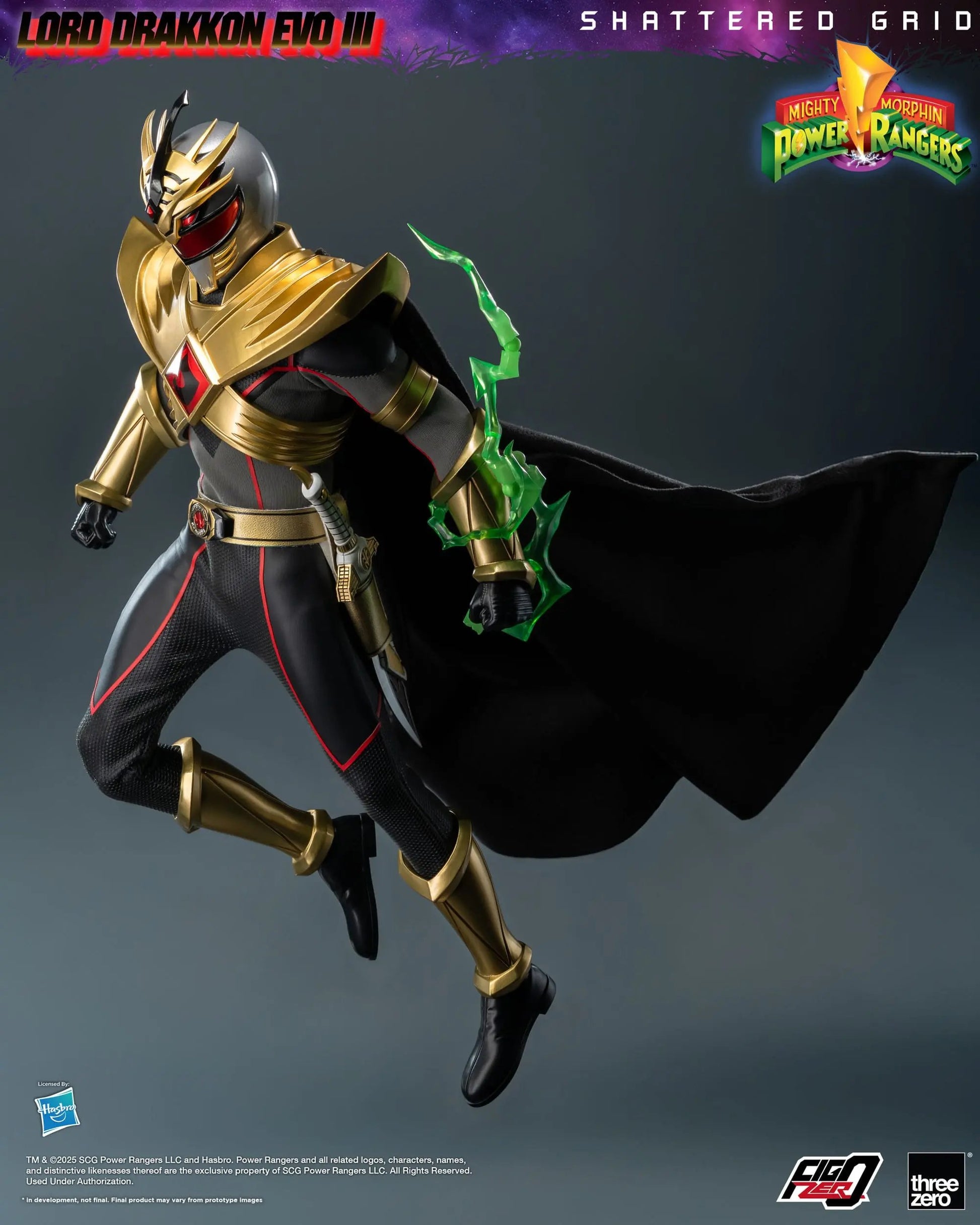 Power Rangers Lord Drakkon Evo III  Mighty Morphin Shattered Grid figurine FigZero 1/6 30cm ThreeZero