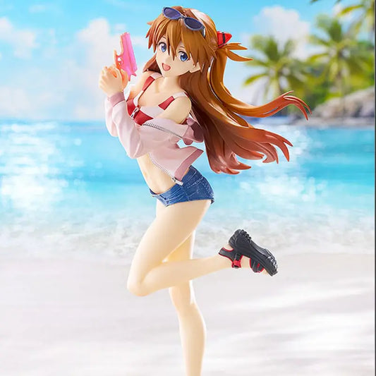 Rebuild of Evangelion statuette PVC Pop Up Parade L Beach Queens: Asuka Shikinami Langley 22 cm - Rue Du Retro
