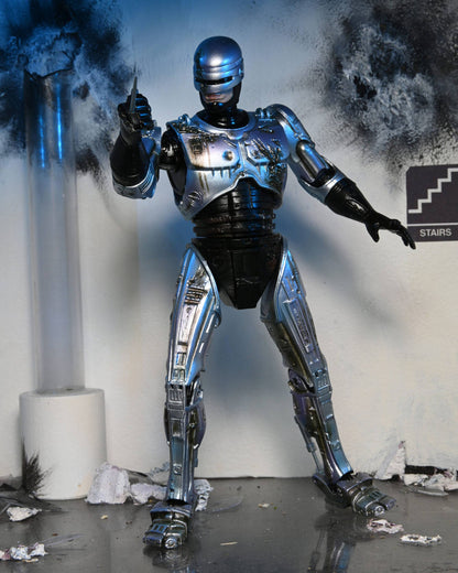 RoboCop figurine Ultimate Battle Damaged RoboCop with Chair 18 cm Neca