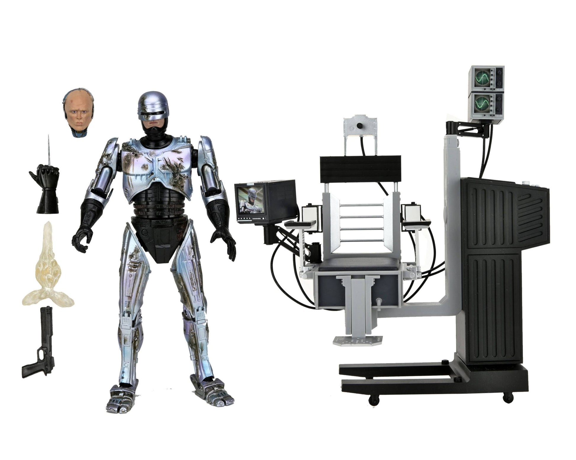 RoboCop figurine Ultimate Battle Damaged RoboCop with Chair 18 cm Neca