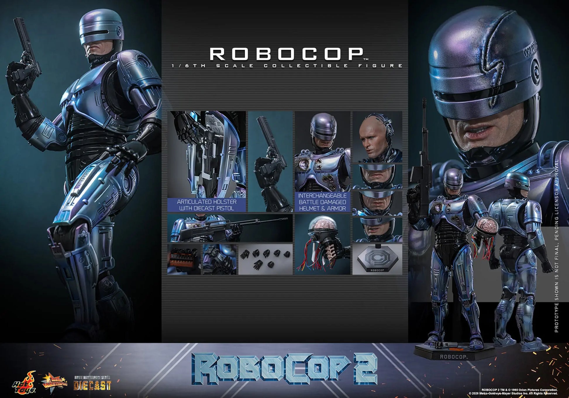 RoboCop 2 Movie Masterpiece Diecast 1/6 RoboCop 30 cm Hot Toys