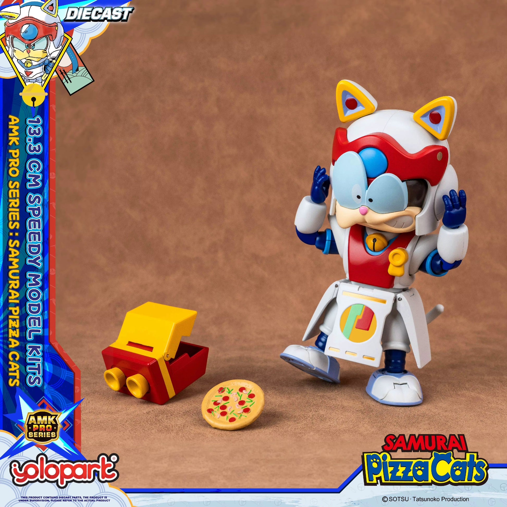 Samurai Pizza Cats Speedy AMK PRO Series Diecast Model Kit 13,3cm Yolopark
