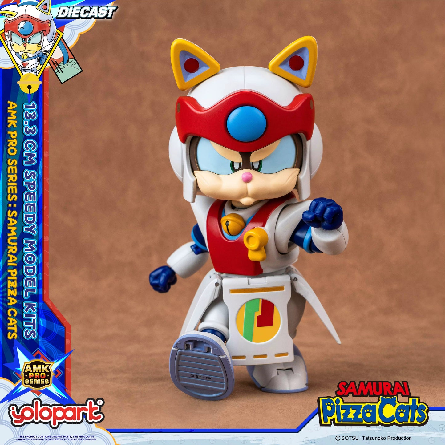 Samurai Pizza Cats Speedy AMK PRO Series Diecast Model Kit 13,3cm Yolopark