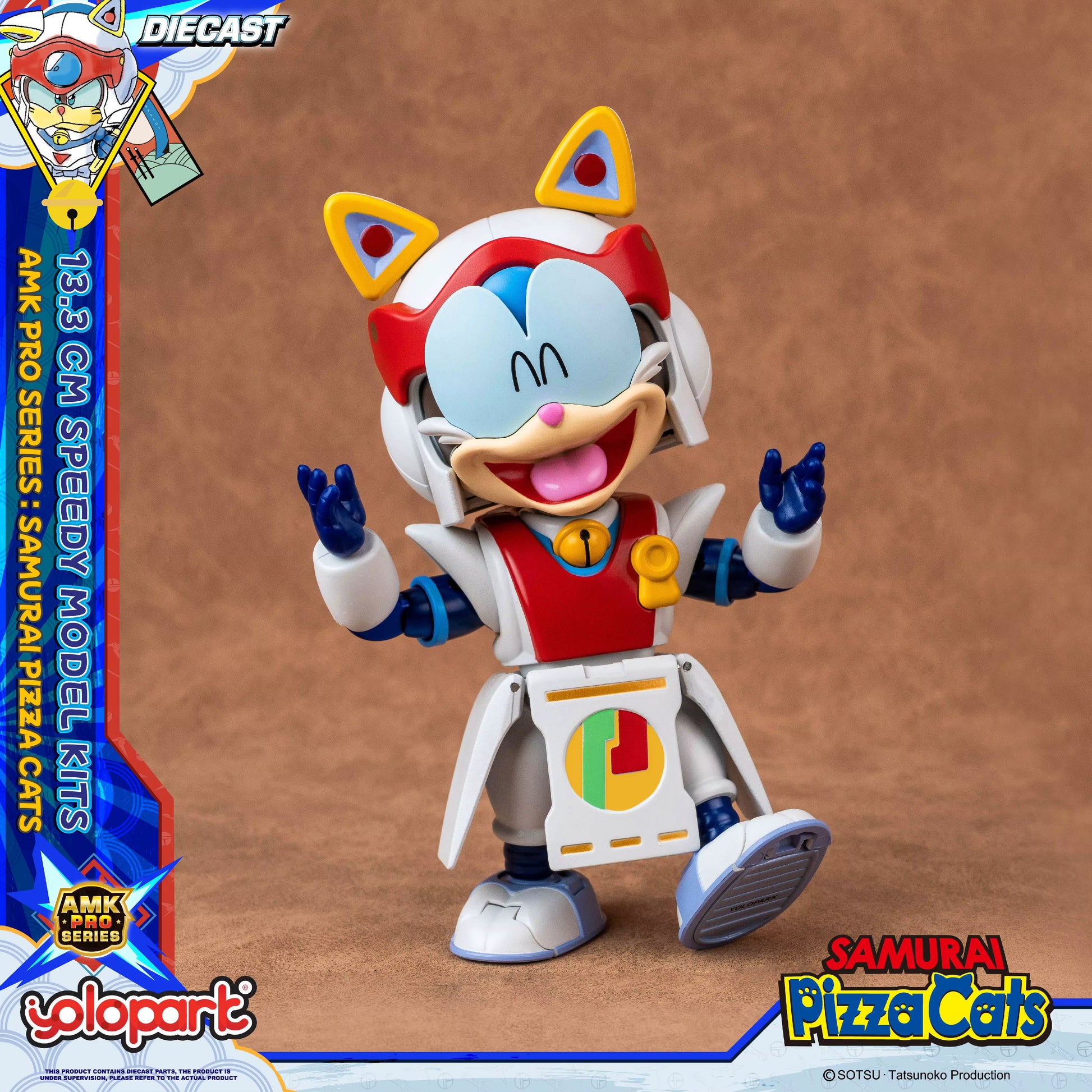 Samurai Pizza Cats Speedy AMK PRO Series Diecast Model Kit 13,3cm Yolopark