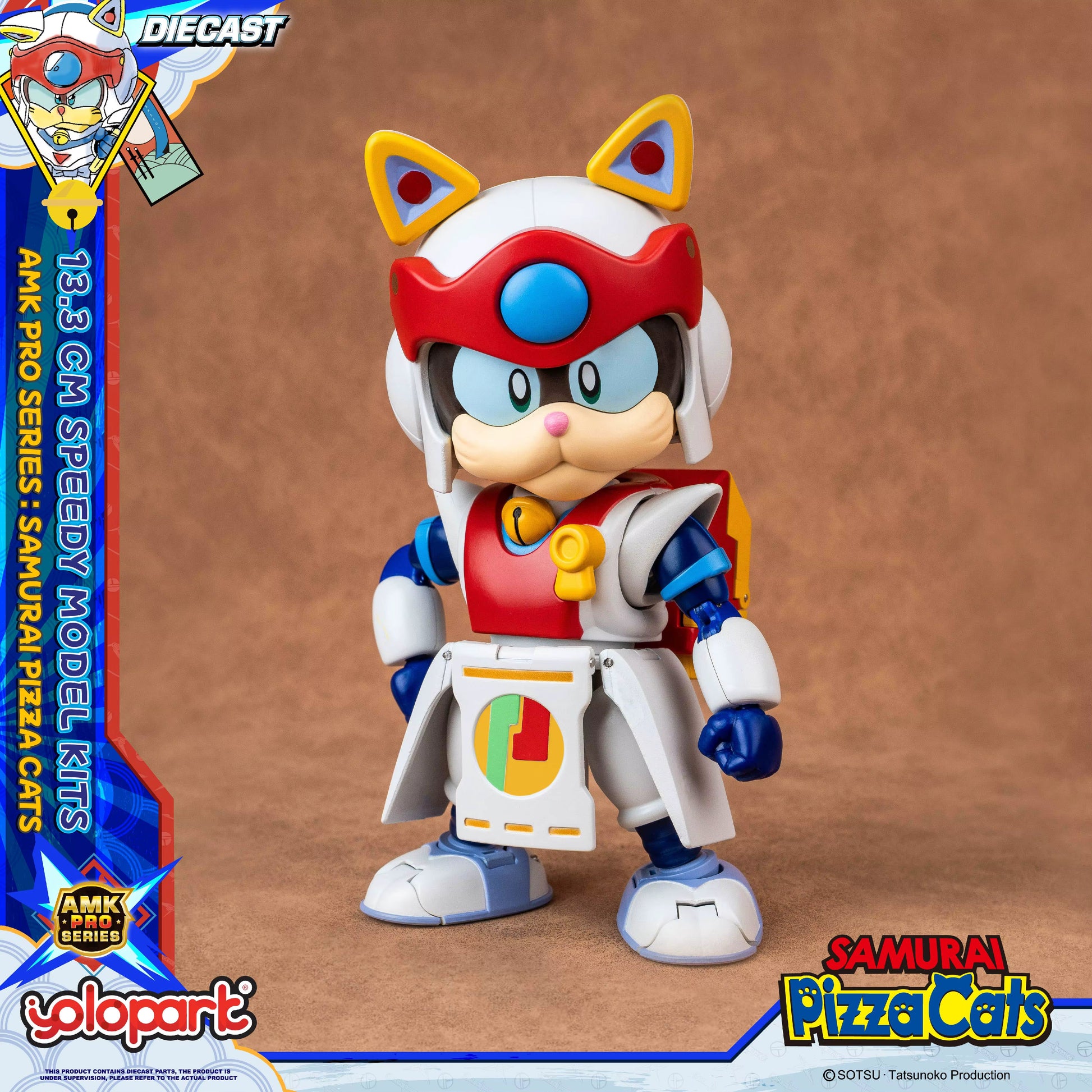 Samurai Pizza Cats Speedy AMK PRO Series Diecast Model Kit 13,3cm Yolopark