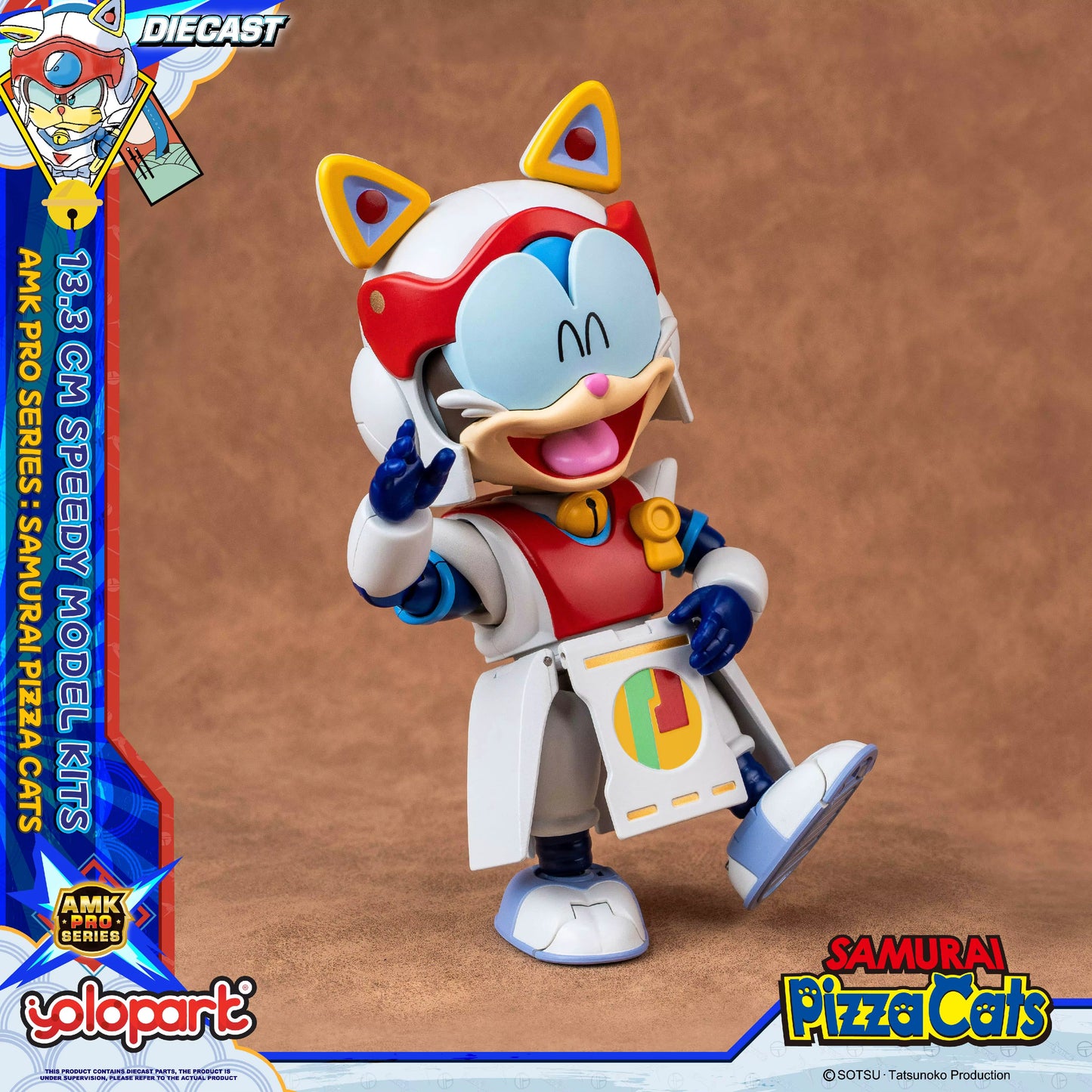 Samurai Pizza Cats Speedy AMK PRO Series Diecast Model Kit 13,3cm Yolopark
