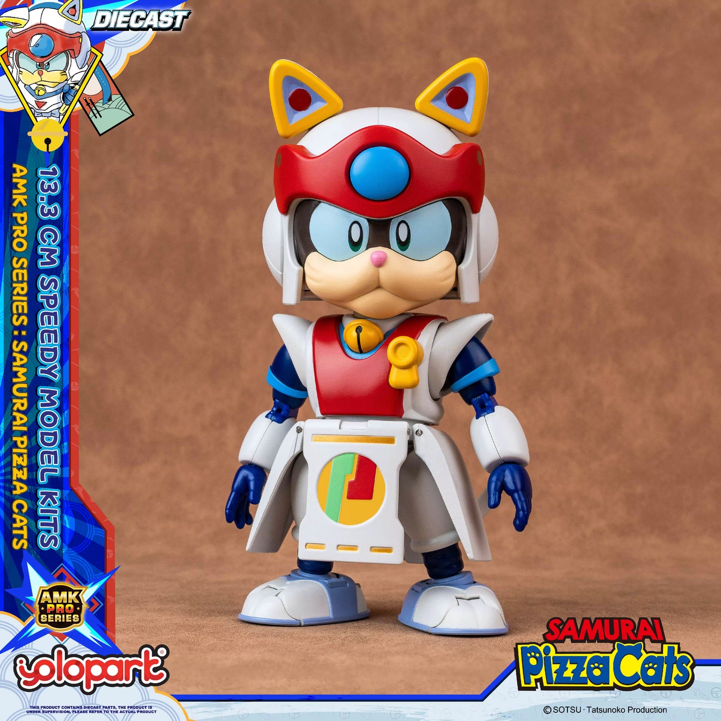 Samurai Pizza Cats Speedy AMK PRO Series Diecast Model Kit 13,3cm Yolopark