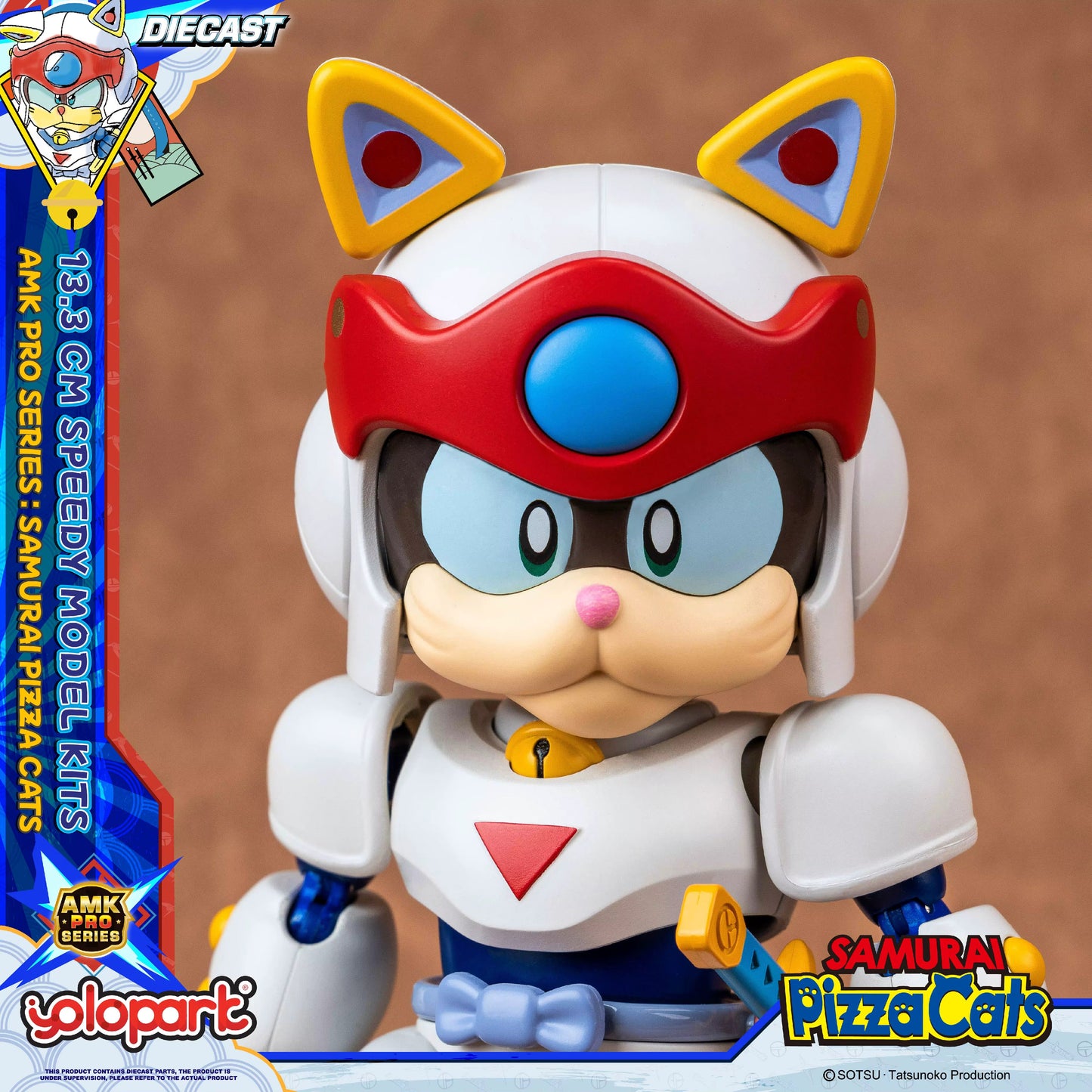 Samurai Pizza Cats Speedy AMK PRO Series Diecast Model Kit 13,3cm Yolopark