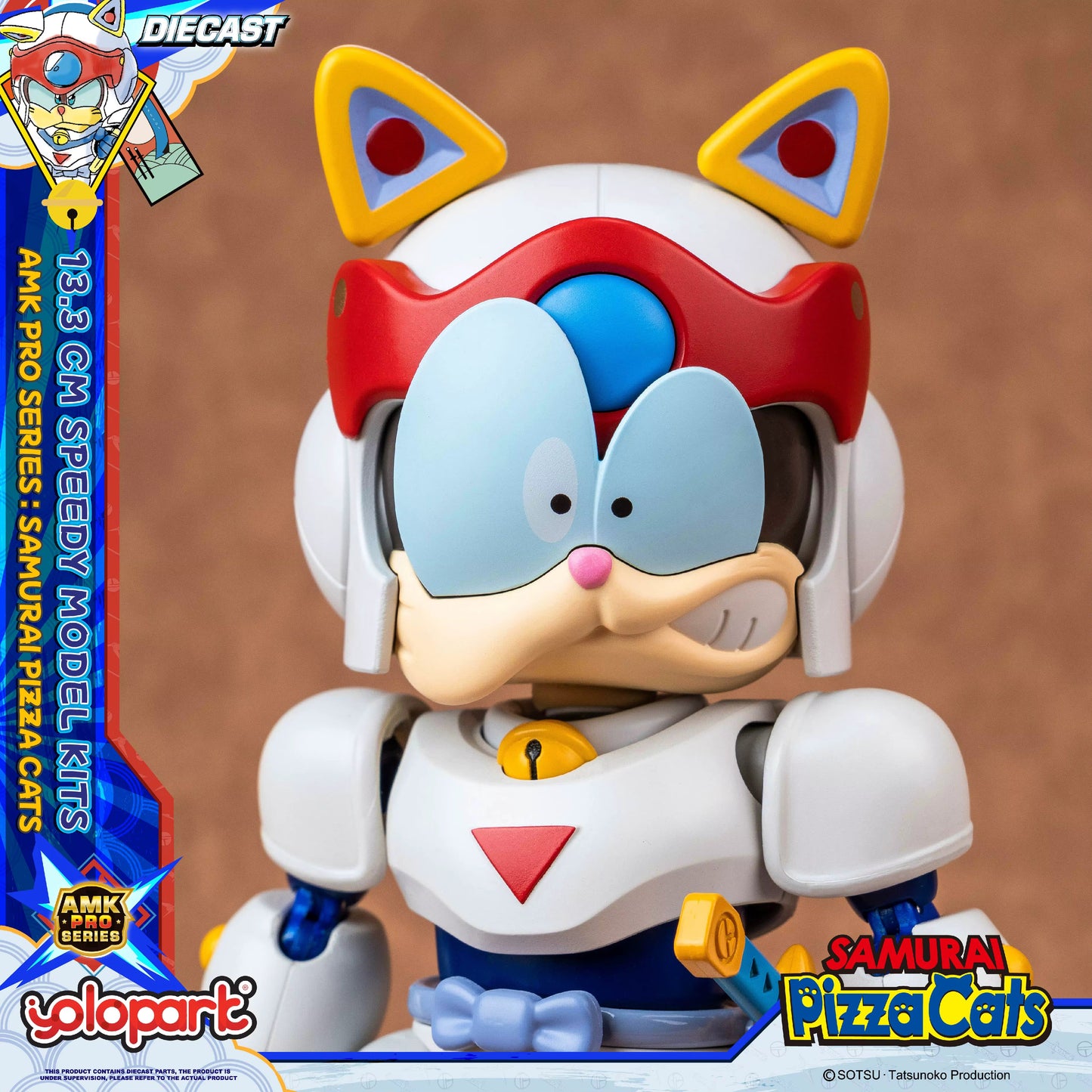 Samurai Pizza Cats Speedy AMK PRO Series Diecast Model Kit 13,3cm Yolopark