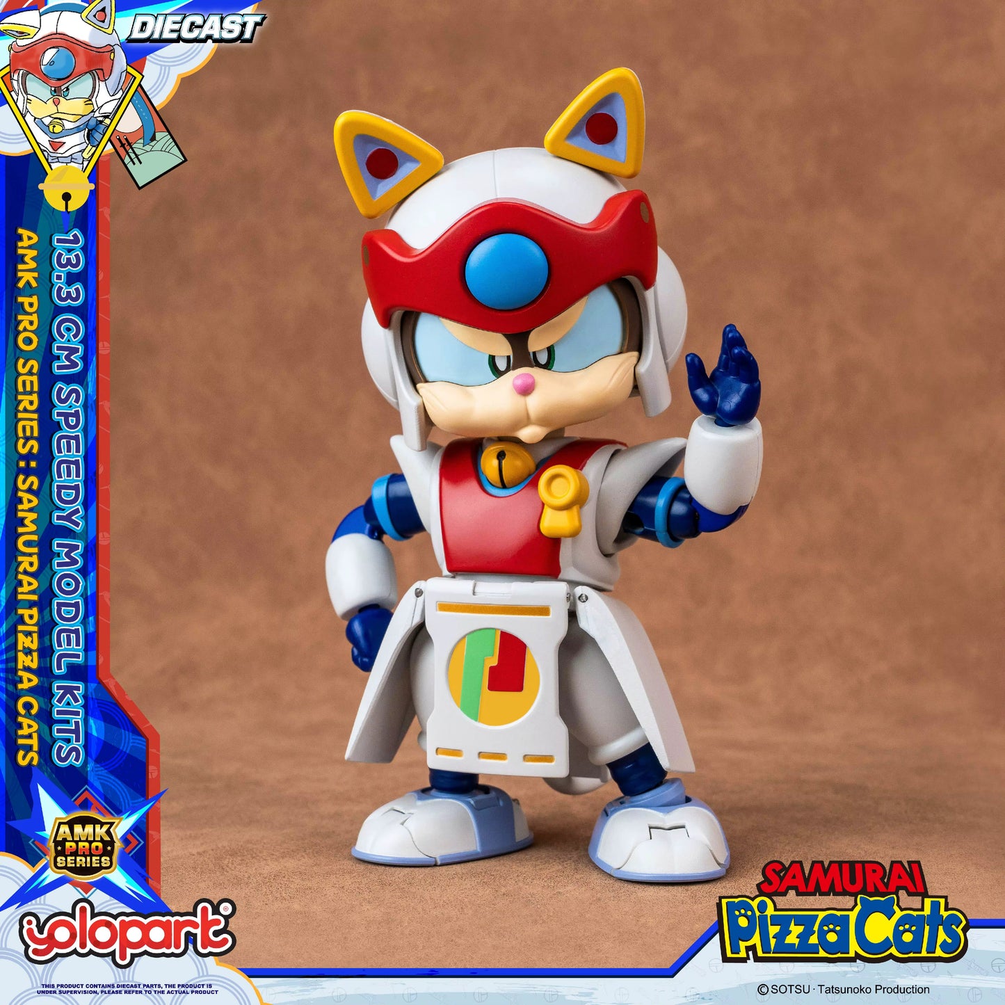 Samurai Pizza Cats Speedy AMK PRO Series Diecast Model Kit 13,3cm Yolopark
