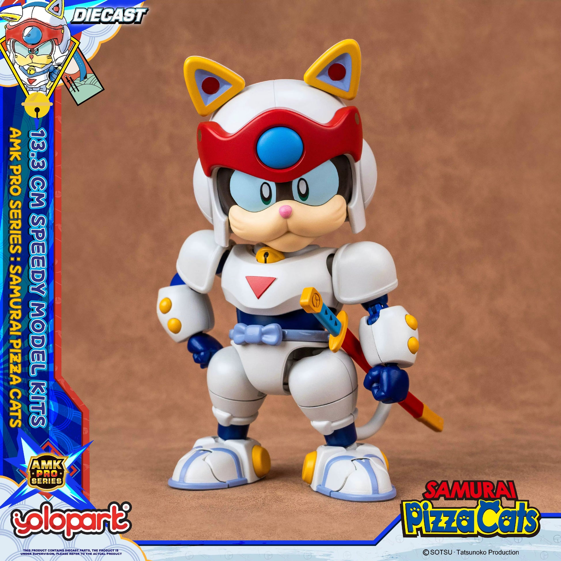 Samurai Pizza Cats Speedy AMK PRO Series Diecast Model Kit 13,3cm Yolopark