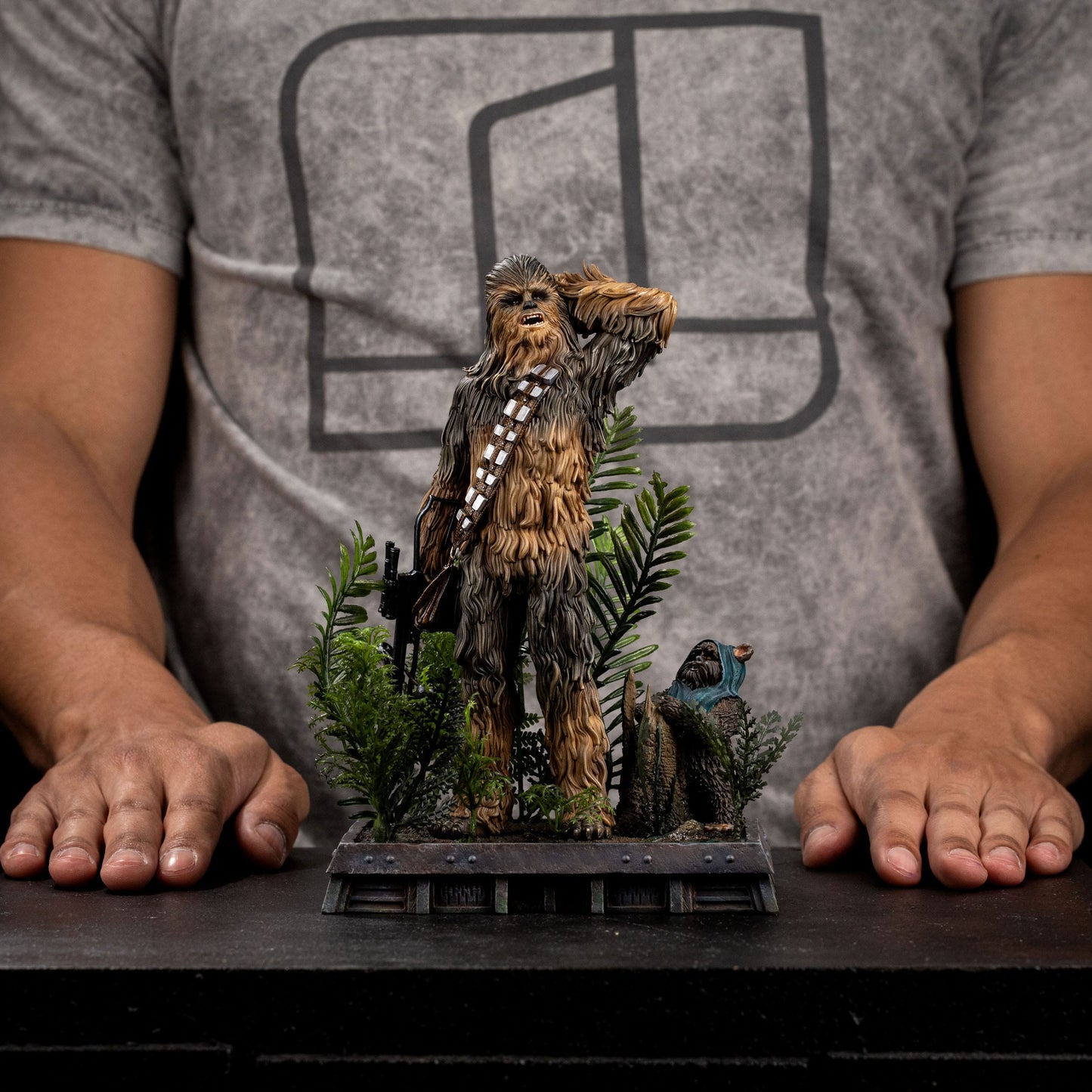 Star Wars Episode VI Chewbacca et Tokkat Art Scale Statue 1/10 22 cm Iron Studios