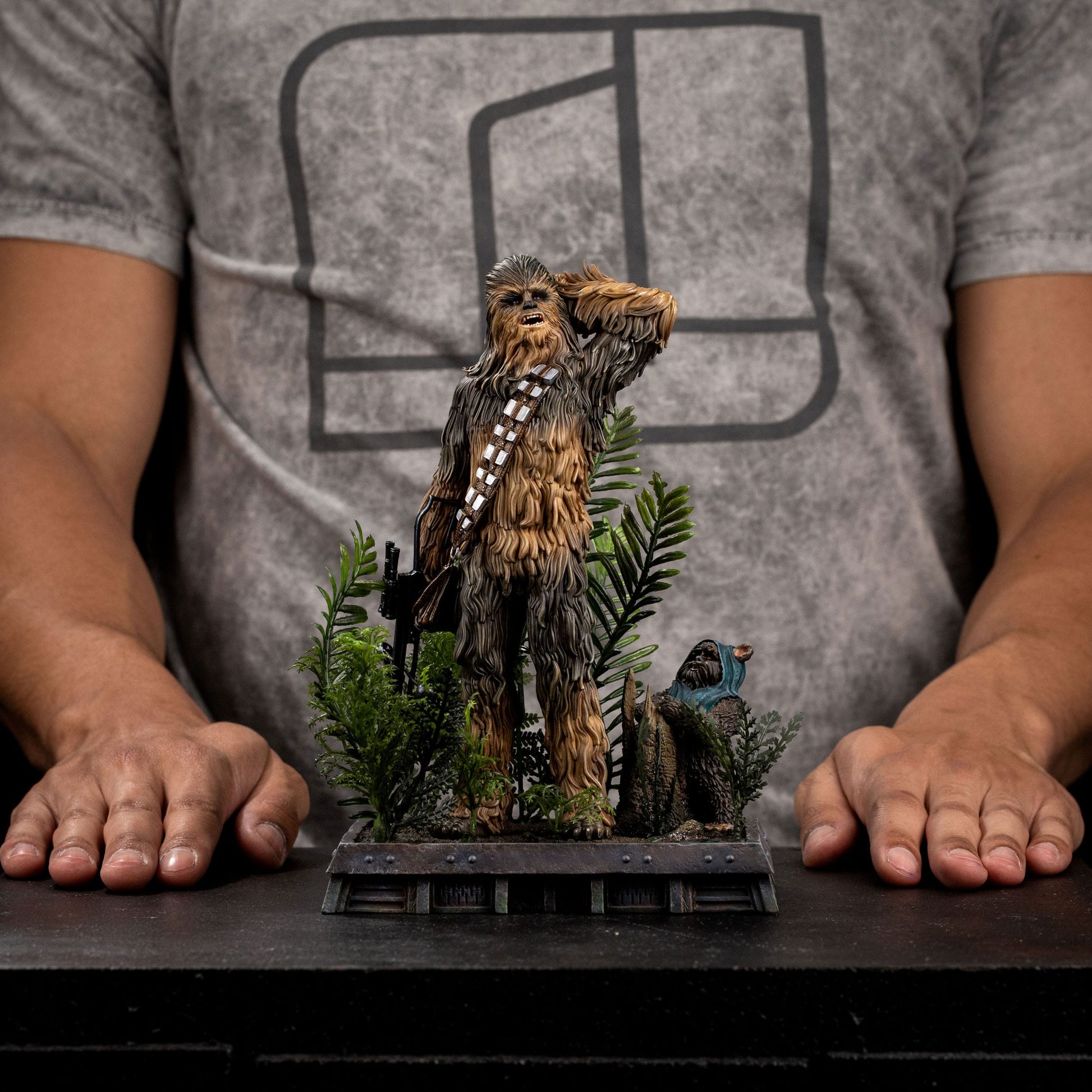Star Wars Episode VI Chewbacca et Tokkat Art Scale Statue 1/10 22 cm Iron Studios