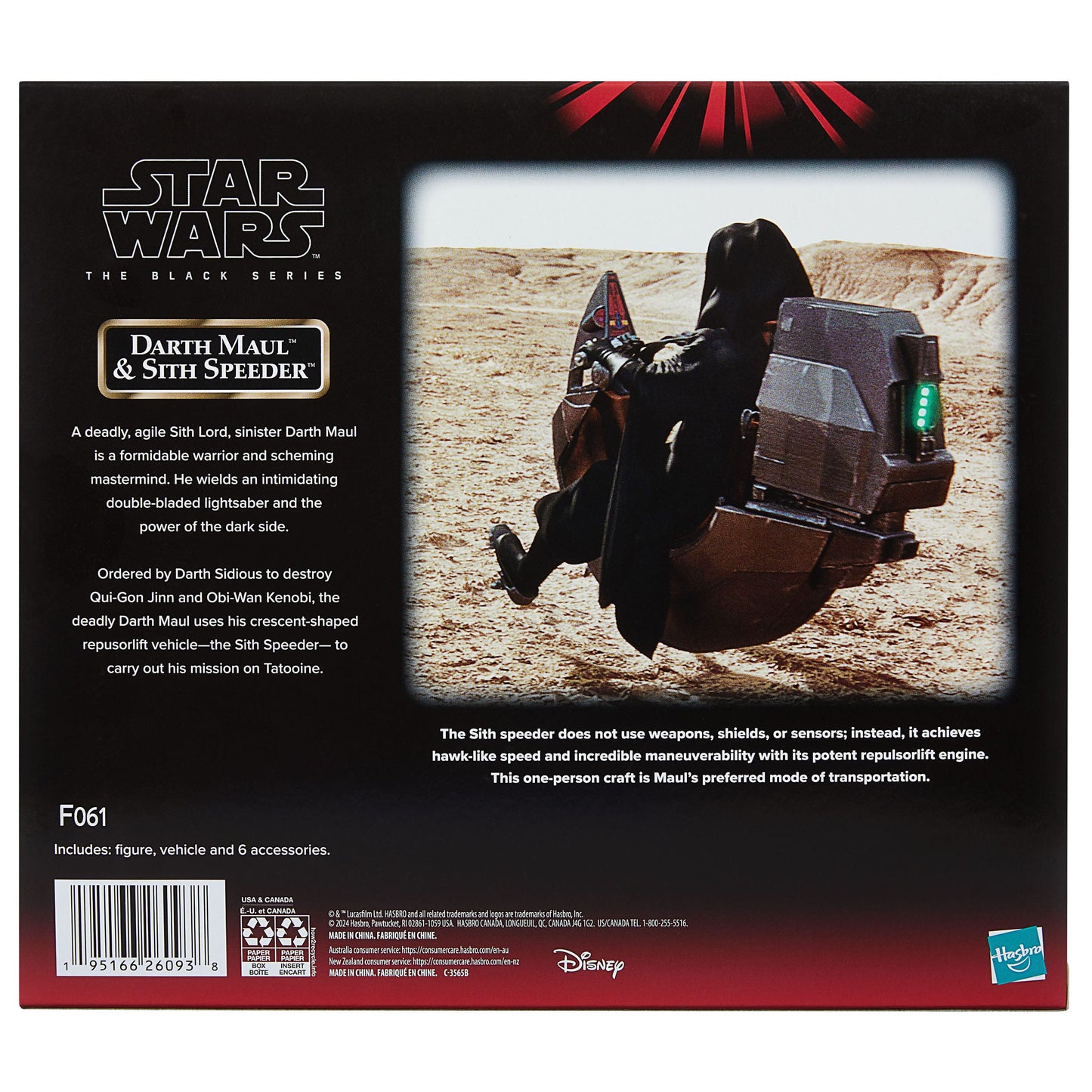Star Wars Darth Maul & Sith Episode I Black Series véhicule avec figurine Speeder 25th Anniversary Hasbro