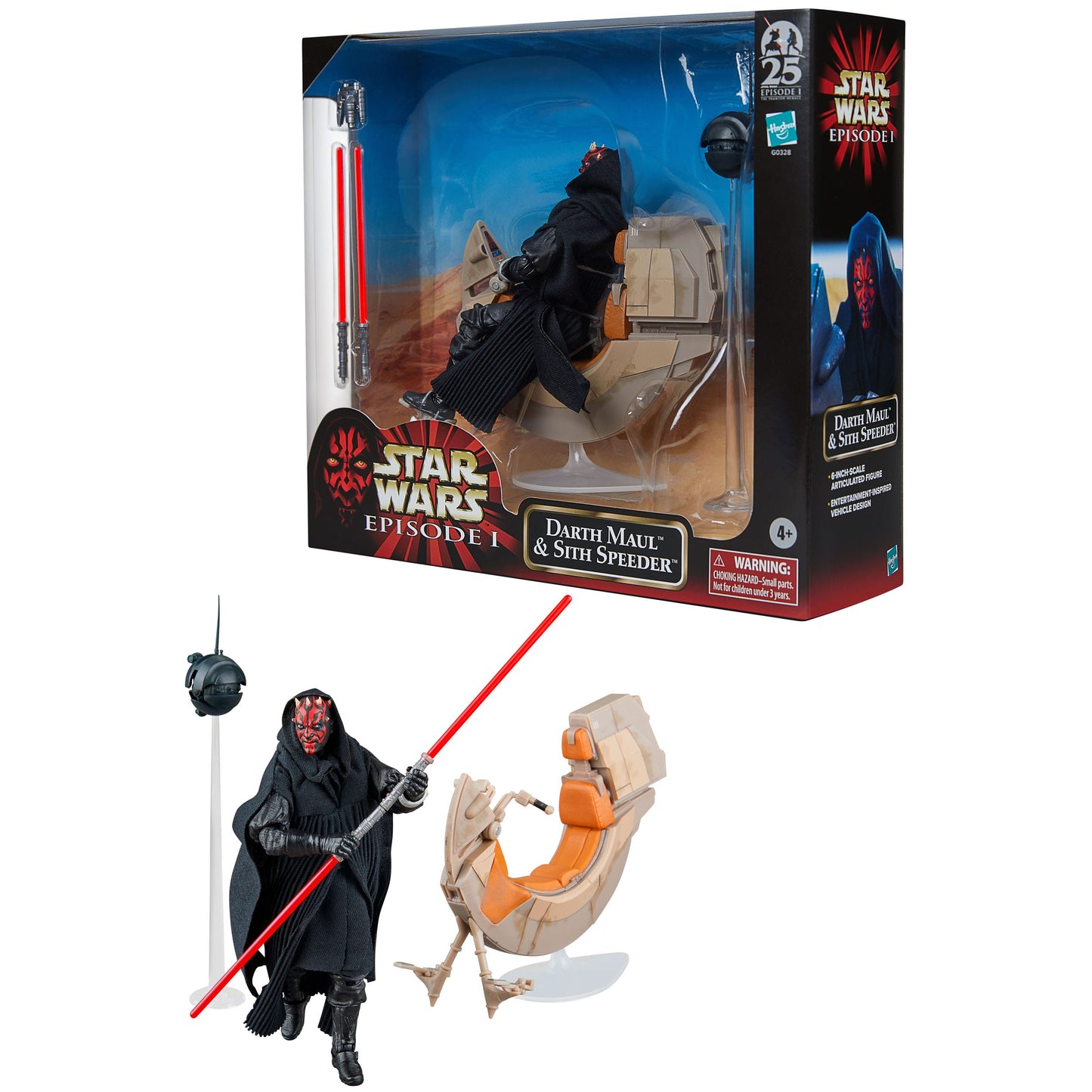 Star Wars Darth Maul & Sith Episode I Black Series véhicule avec figurine Speeder 25th Anniversary Hasbro