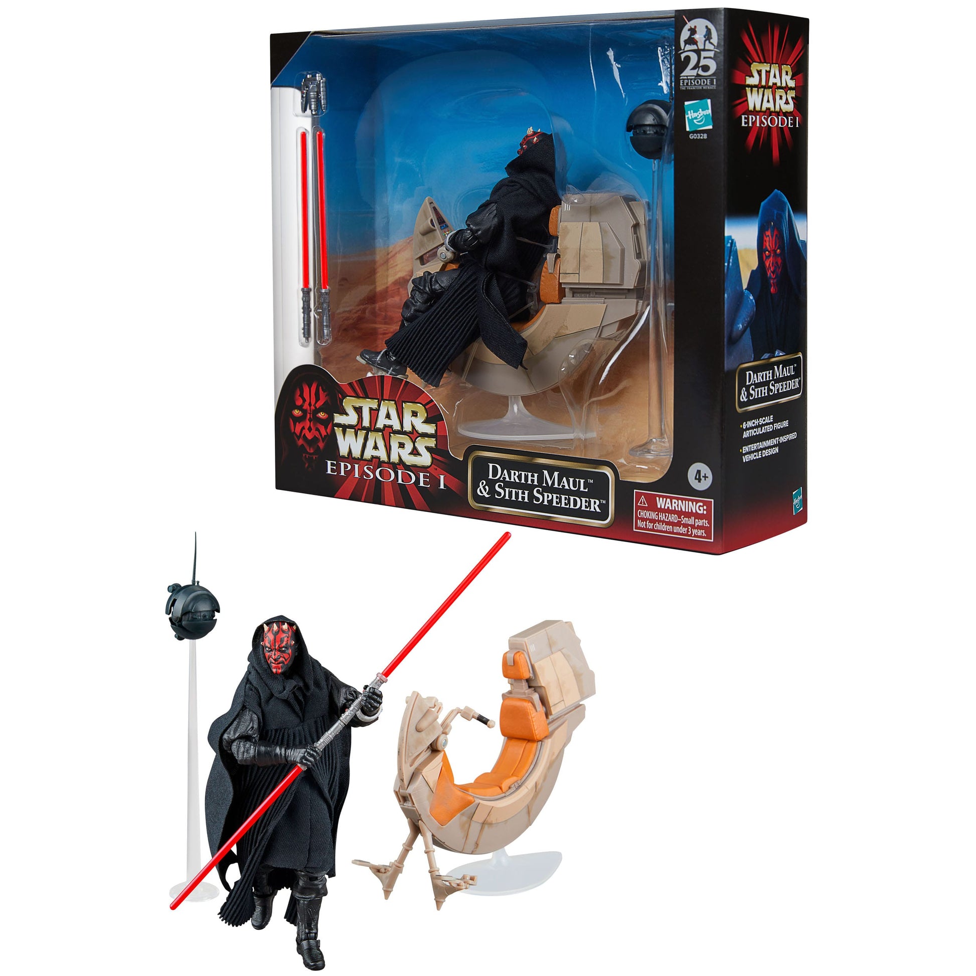 Star Wars Darth Maul & Sith Episode I Black Series véhicule avec figurine Speeder 25th Anniversary Hasbro