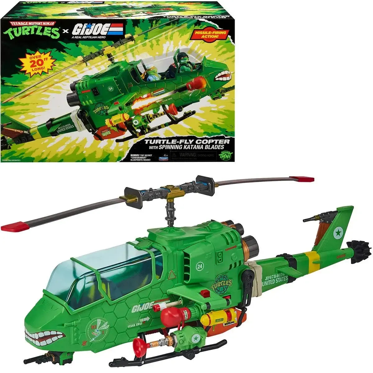 Tortues Ninja x G.I. Joe Crossover Classics véhicule Turtle-Fly Copter Playmates
