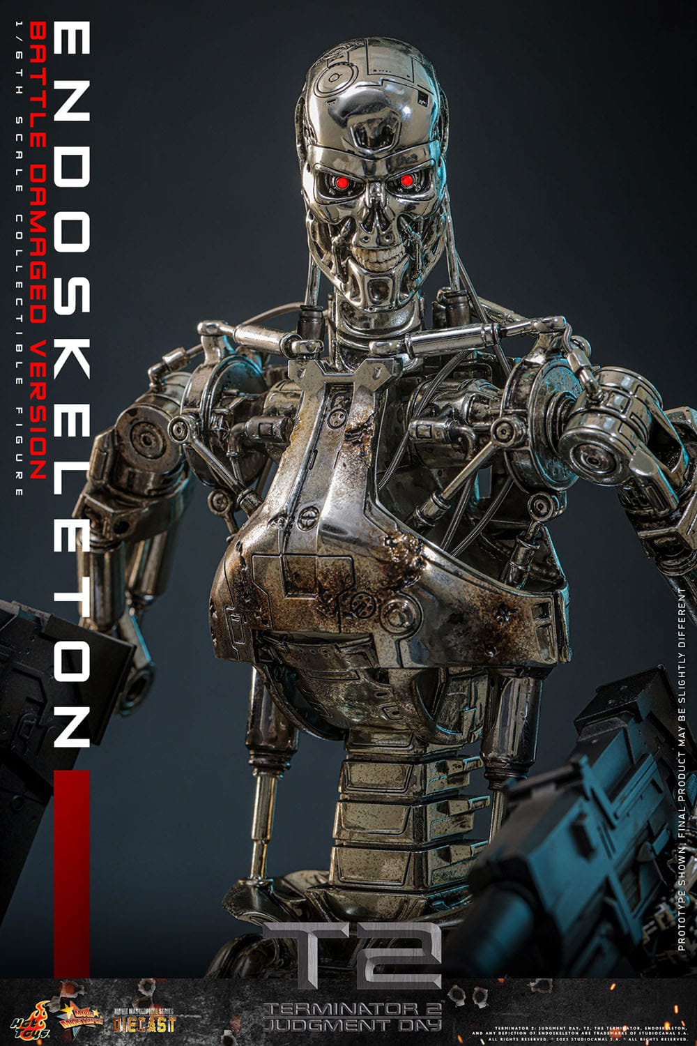 Terminator 2 : Le Jugement dernier Endoskeleton figurine Movie Masterpiece Die-cast 1/6 (Battle Damaged Version) 31 cm Hot Toys