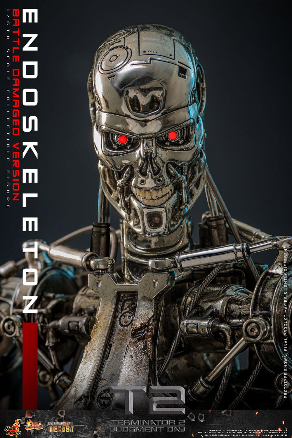 Terminator 2 : Le Jugement dernier Endoskeleton figurine Movie Masterpiece Die-cast 1/6 (Battle Damaged Version) 31 cm Hot Toys