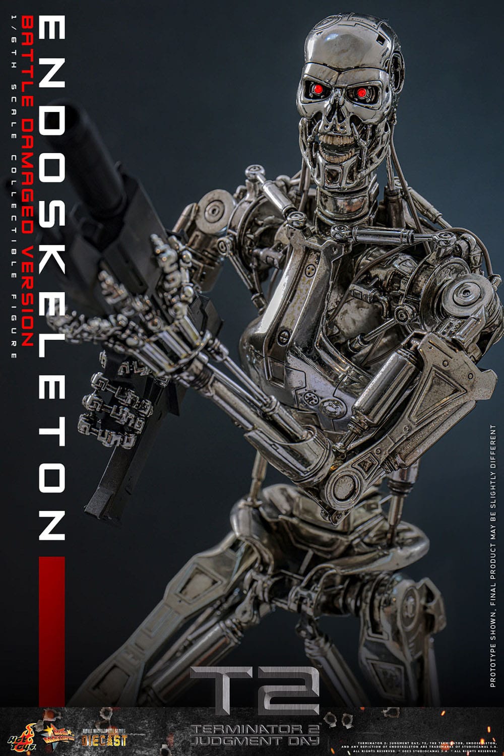 Terminator 2 : Le Jugement dernier Endoskeleton figurine Movie Masterpiece Die-cast 1/6 (Battle Damaged Version) 31 cm Hot Toys