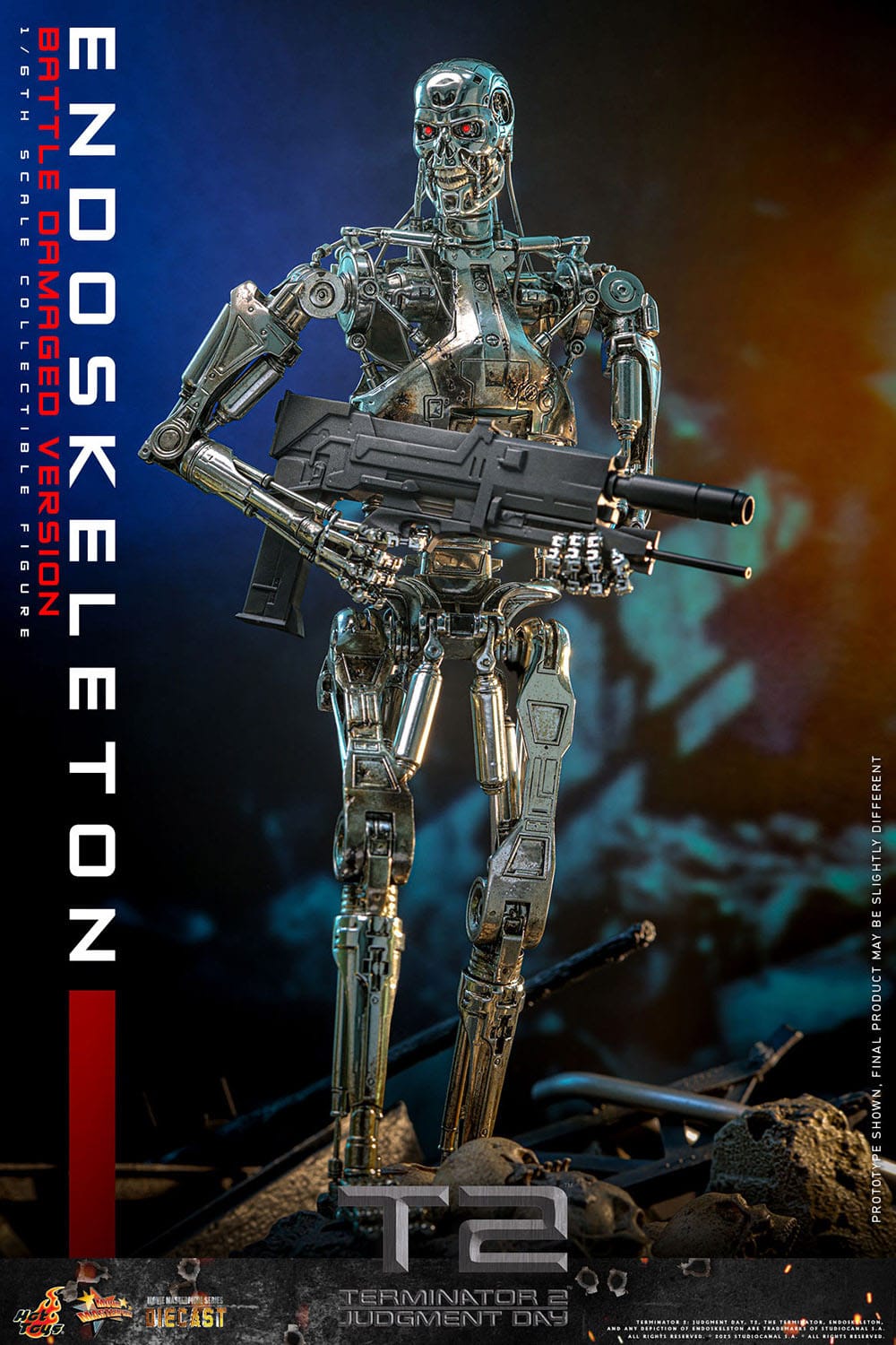 Terminator 2 : Le Jugement dernier Endoskeleton figurine Movie Masterpiece Die-cast 1/6 (Battle Damaged Version) 31 cm Hot Toys