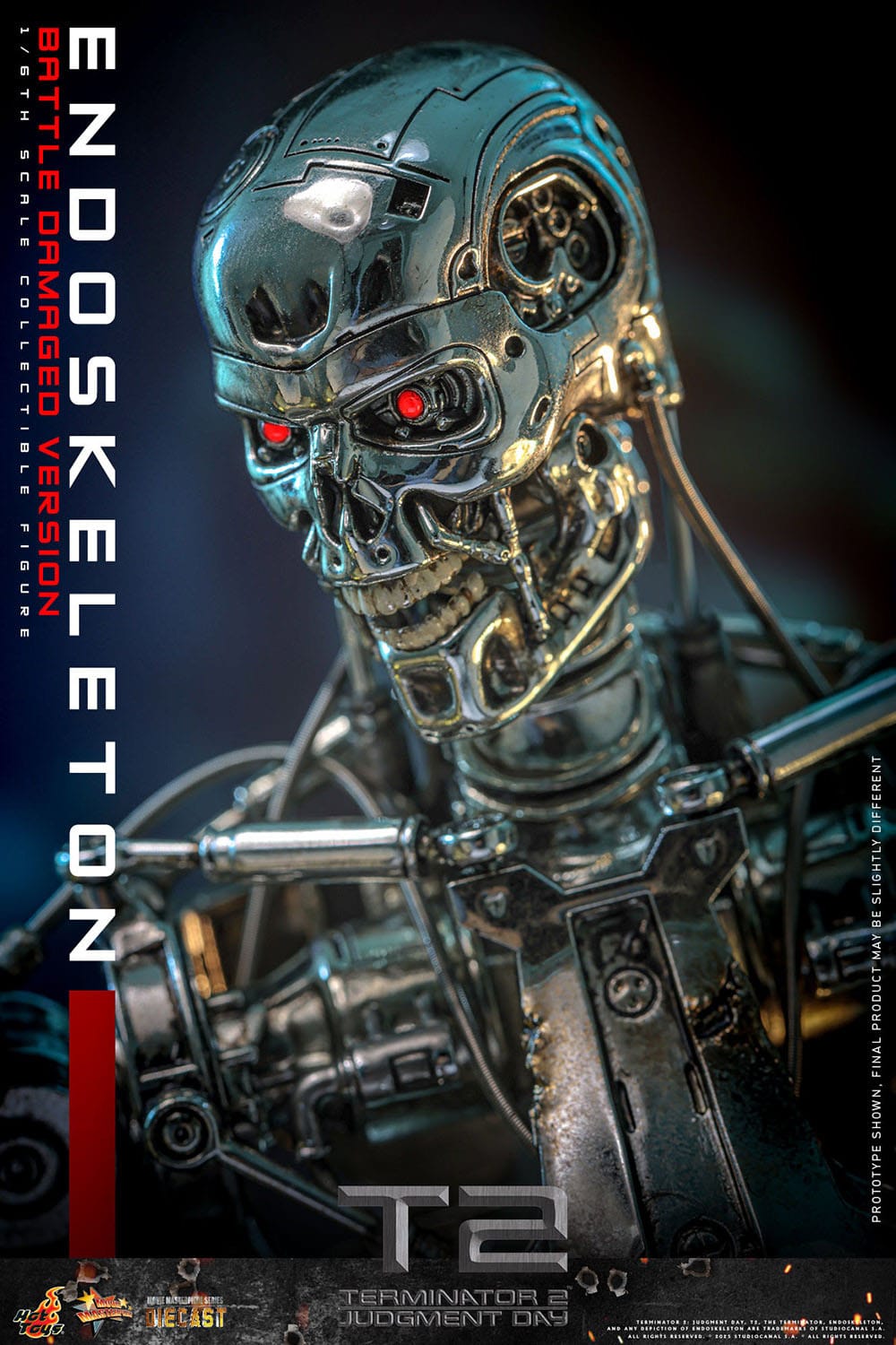 Terminator 2 : Le Jugement dernier Endoskeleton figurine Movie Masterpiece Die-cast 1/6 (Battle Damaged Version) 31 cm Hot Toys