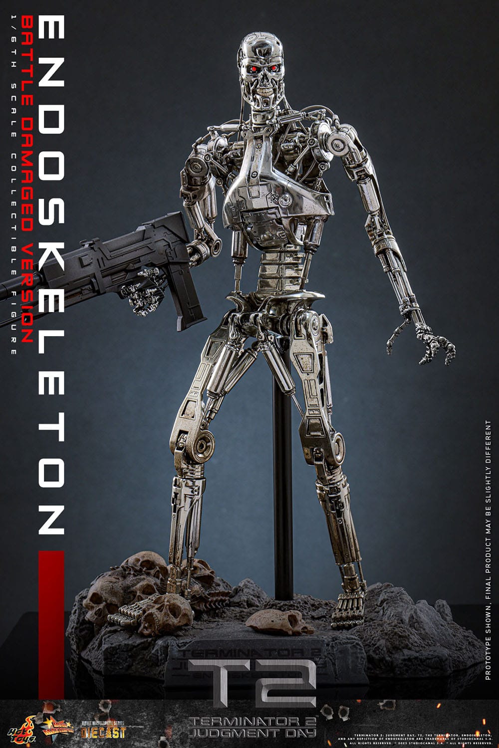 Terminator 2 : Le Jugement dernier Endoskeleton figurine Movie Masterpiece Die-cast 1/6 (Battle Damaged Version) 31 cm Hot Toys