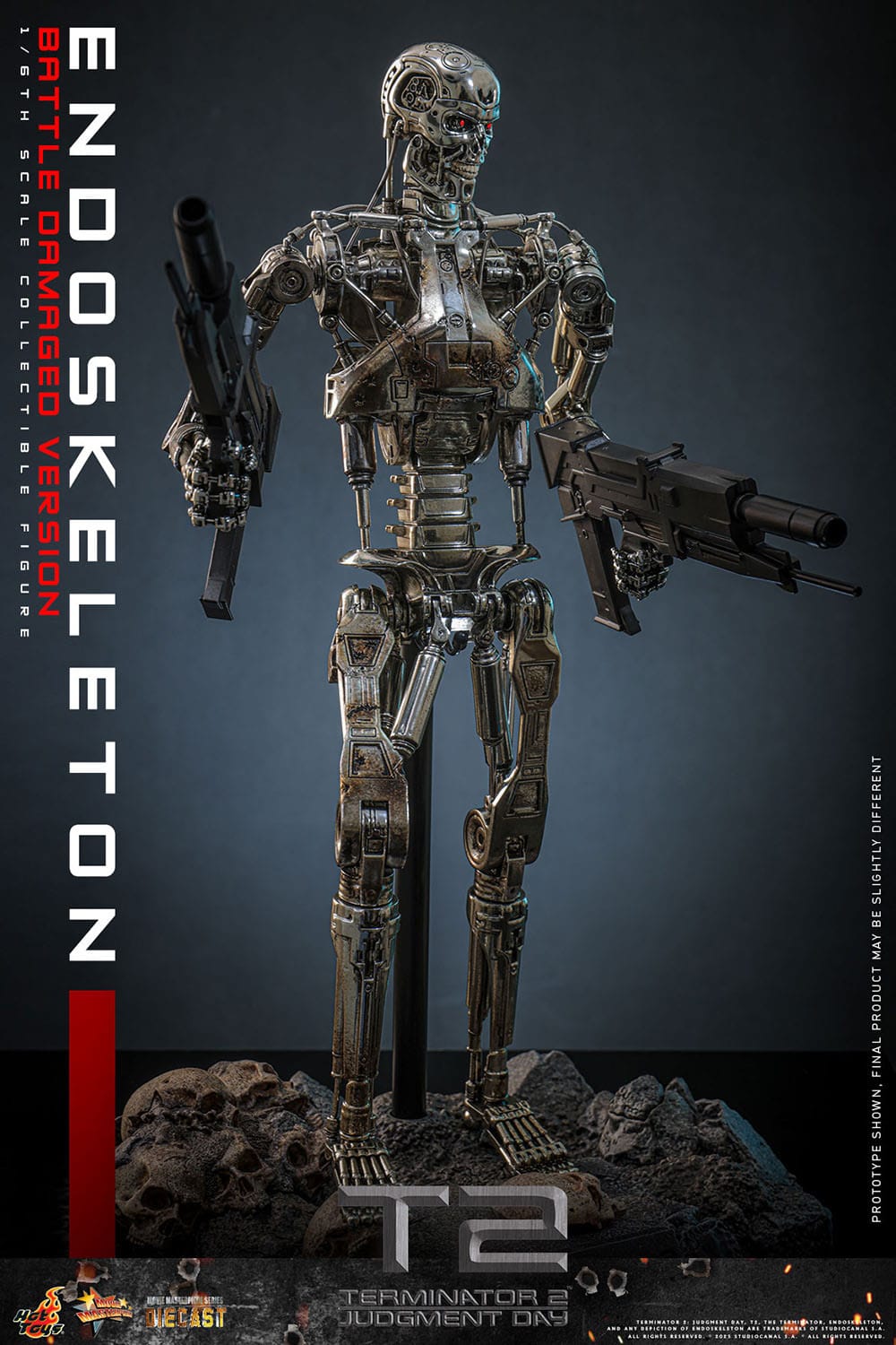 Terminator 2 : Le Jugement dernier Endoskeleton figurine Movie Masterpiece Die-cast 1/6 (Battle Damaged Version) 31 cm Hot Toys