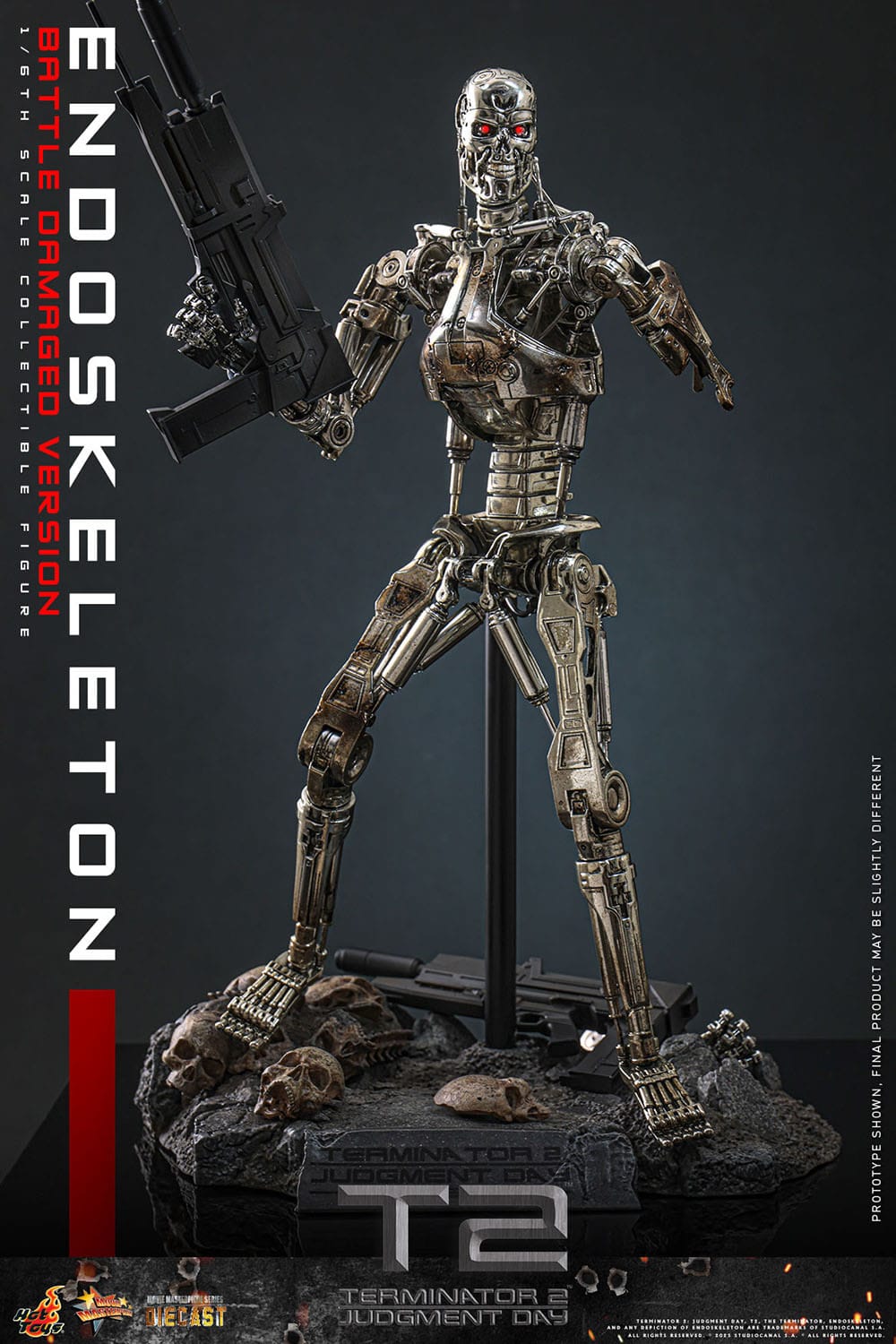 Terminator 2 : Le Jugement dernier Endoskeleton figurine Movie Masterpiece Die-cast 1/6 (Battle Damaged Version) 31 cm Hot Toys