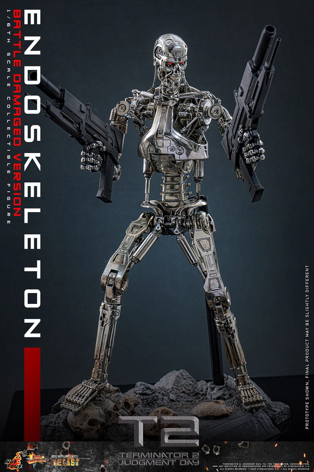 Terminator 2 : Le Jugement dernier Endoskeleton figurine Movie Masterpiece Die-cast 1/6 (Battle Damaged Version) 31 cm Hot Toys