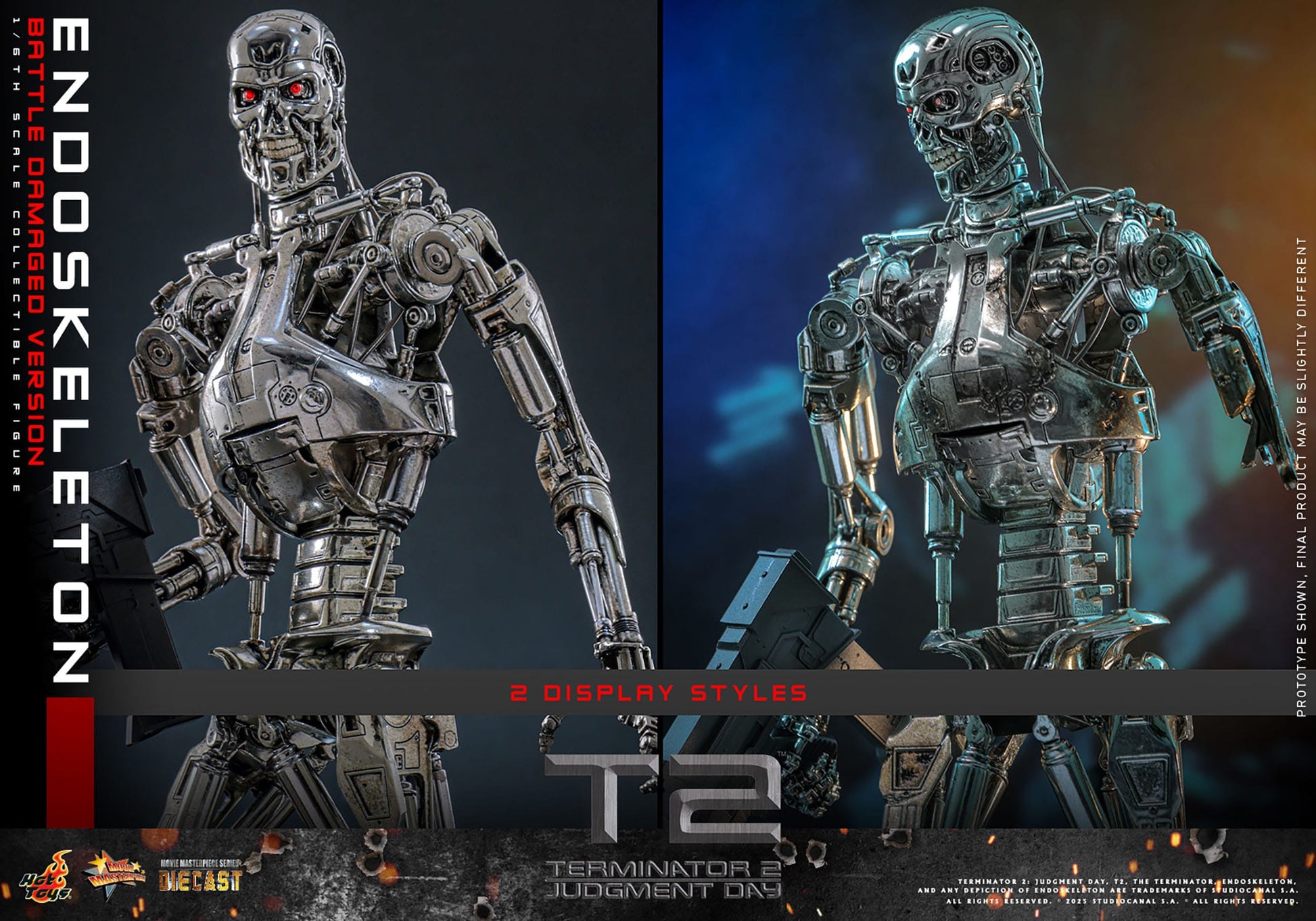 Terminator 2 : Le Jugement dernier Endoskeleton figurine Movie Masterpiece Die-cast 1/6 (Battle Damaged Version) 31 cm Hot Toys