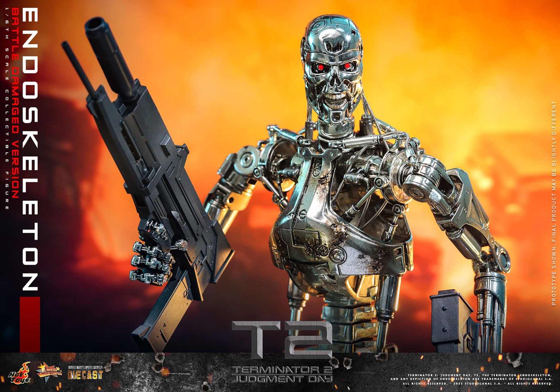 Terminator 2 : Le Jugement dernier Endoskeleton figurine Movie Masterpiece Die-cast 1/6 (Battle Damaged Version) 31 cm Hot Toys
