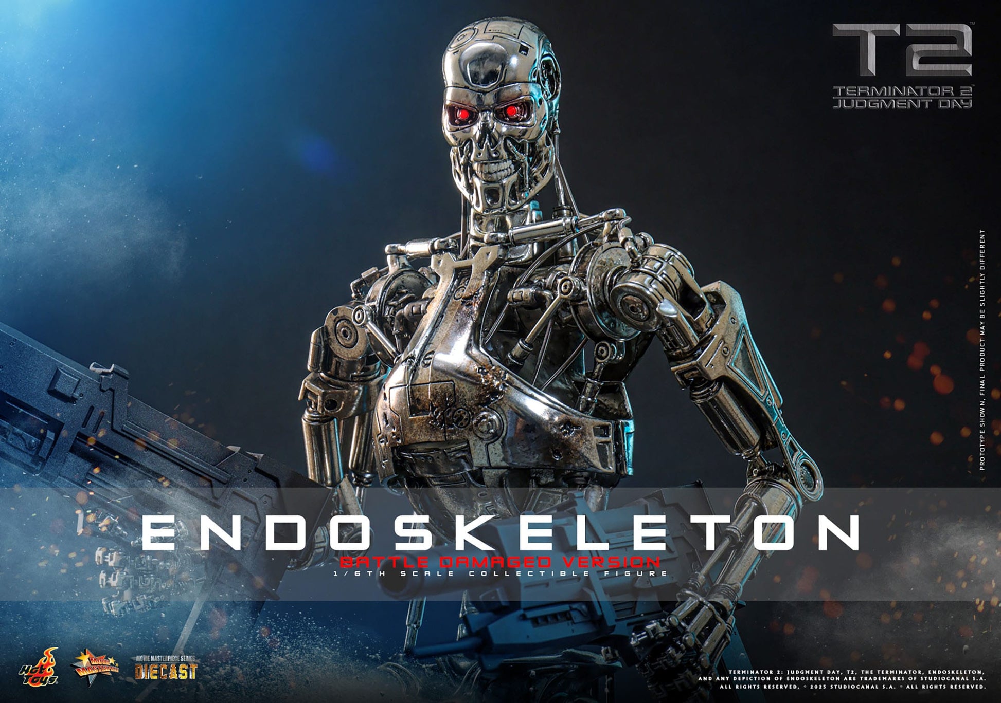 Terminator 2 : Le Jugement dernier Endoskeleton figurine Movie Masterpiece Die-cast 1/6 (Battle Damaged Version) 31 cm Hot Toys