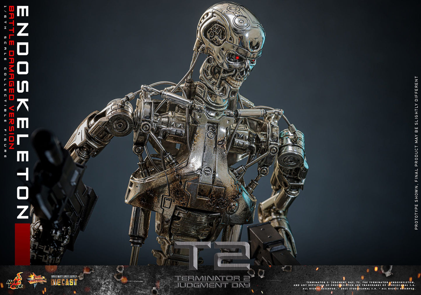 Terminator 2 : Le Jugement dernier Endoskeleton figurine Movie Masterpiece Die-cast 1/6 (Battle Damaged Version) 31 cm Hot Toys