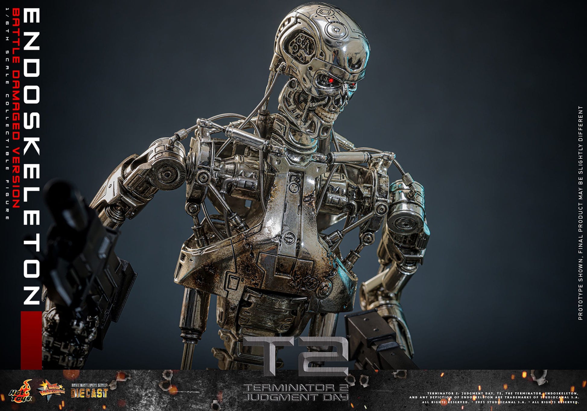 Terminator 2 : Le Jugement dernier Endoskeleton figurine Movie Masterpiece Die-cast 1/6 (Battle Damaged Version) 31 cm Hot Toys