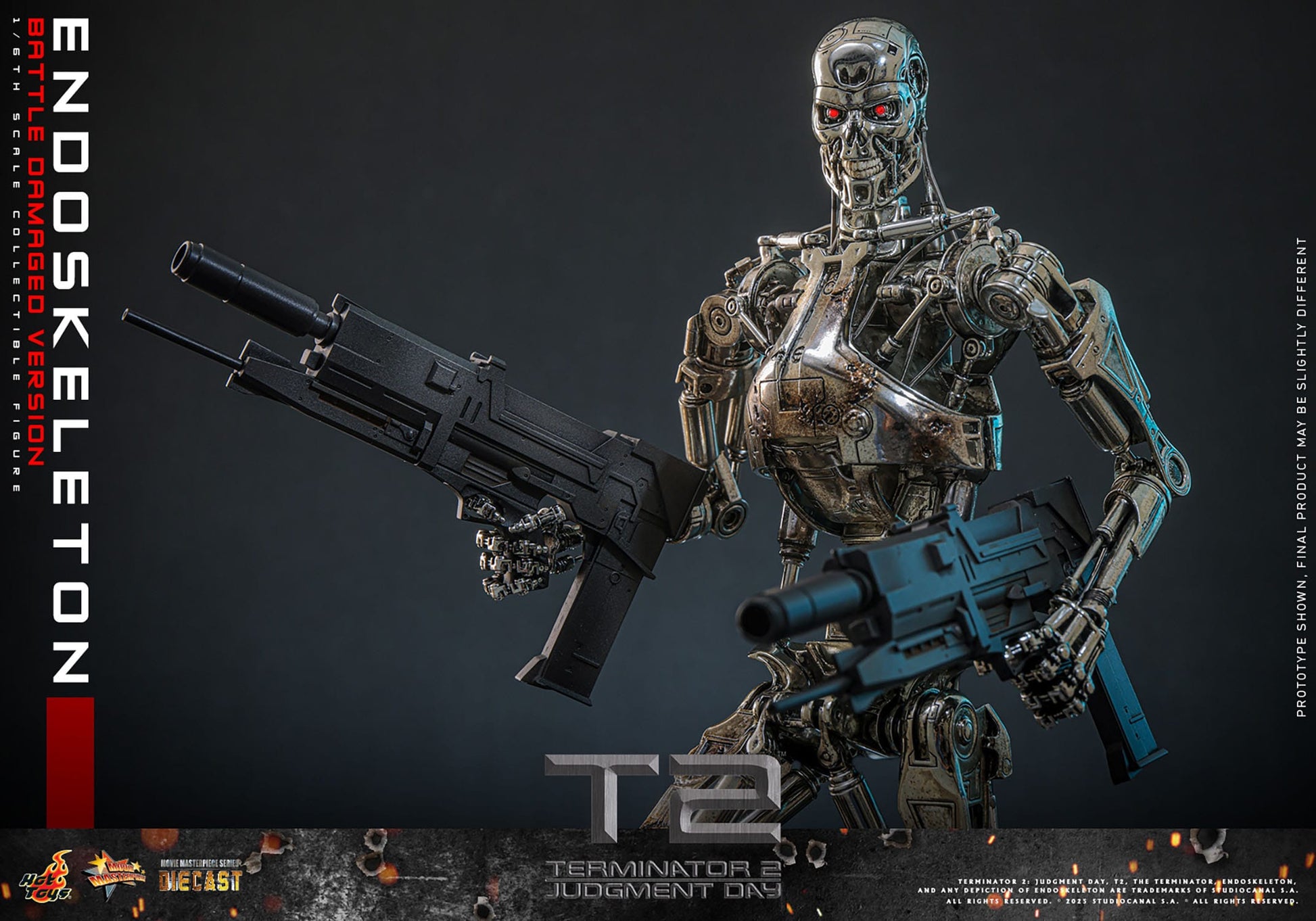 Terminator 2 : Le Jugement dernier Endoskeleton figurine Movie Masterpiece Die-cast 1/6 (Battle Damaged Version) 31 cm Hot Toys