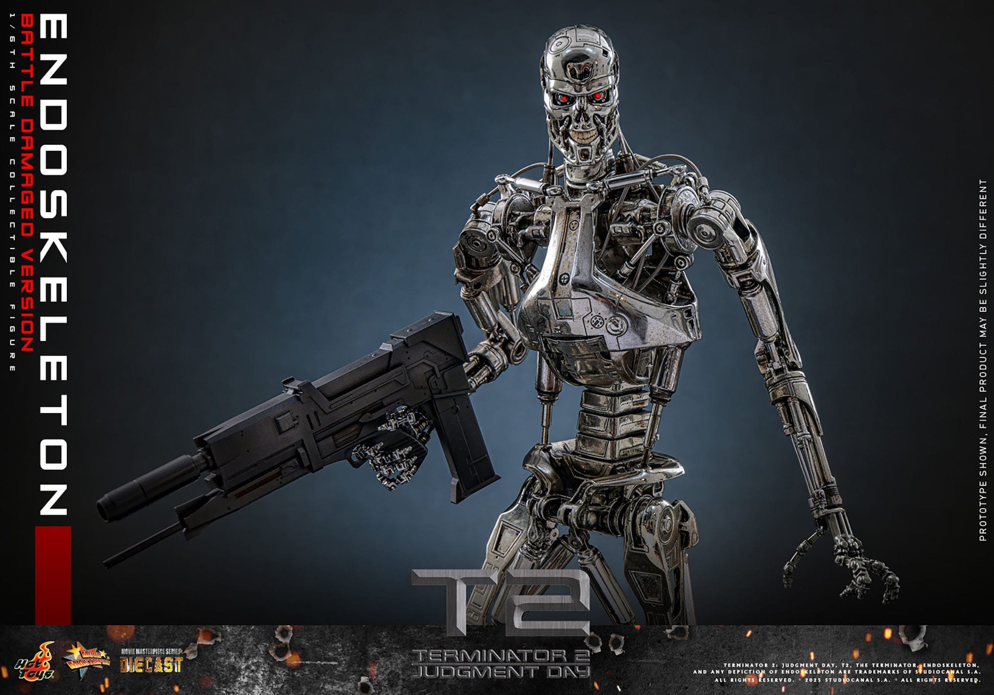Terminator 2 : Le Jugement dernier Endoskeleton figurine Movie Masterpiece Die-cast 1/6 (Battle Damaged Version) 31 cm Hot Toys