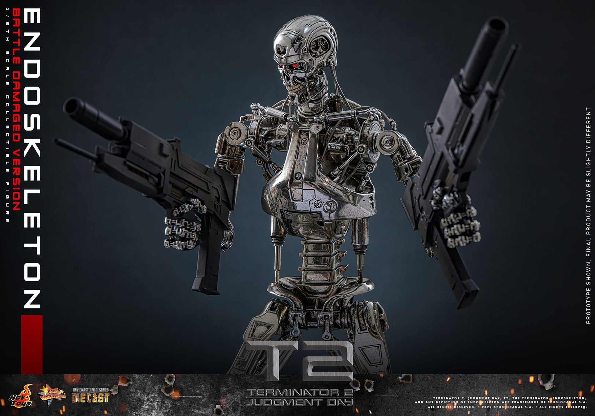 Terminator 2 : Le Jugement dernier Endoskeleton figurine Movie Masterpiece Die-cast 1/6 (Battle Damaged Version) 31 cm Hot Toys