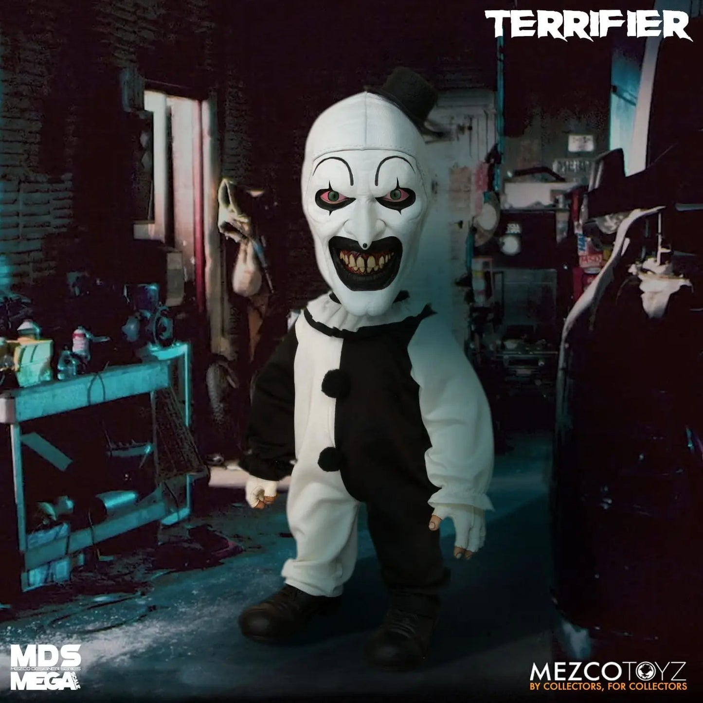 Terrifier poupée MDS Mega Scale Art the Clown with Sound 38cm Mezco Toys