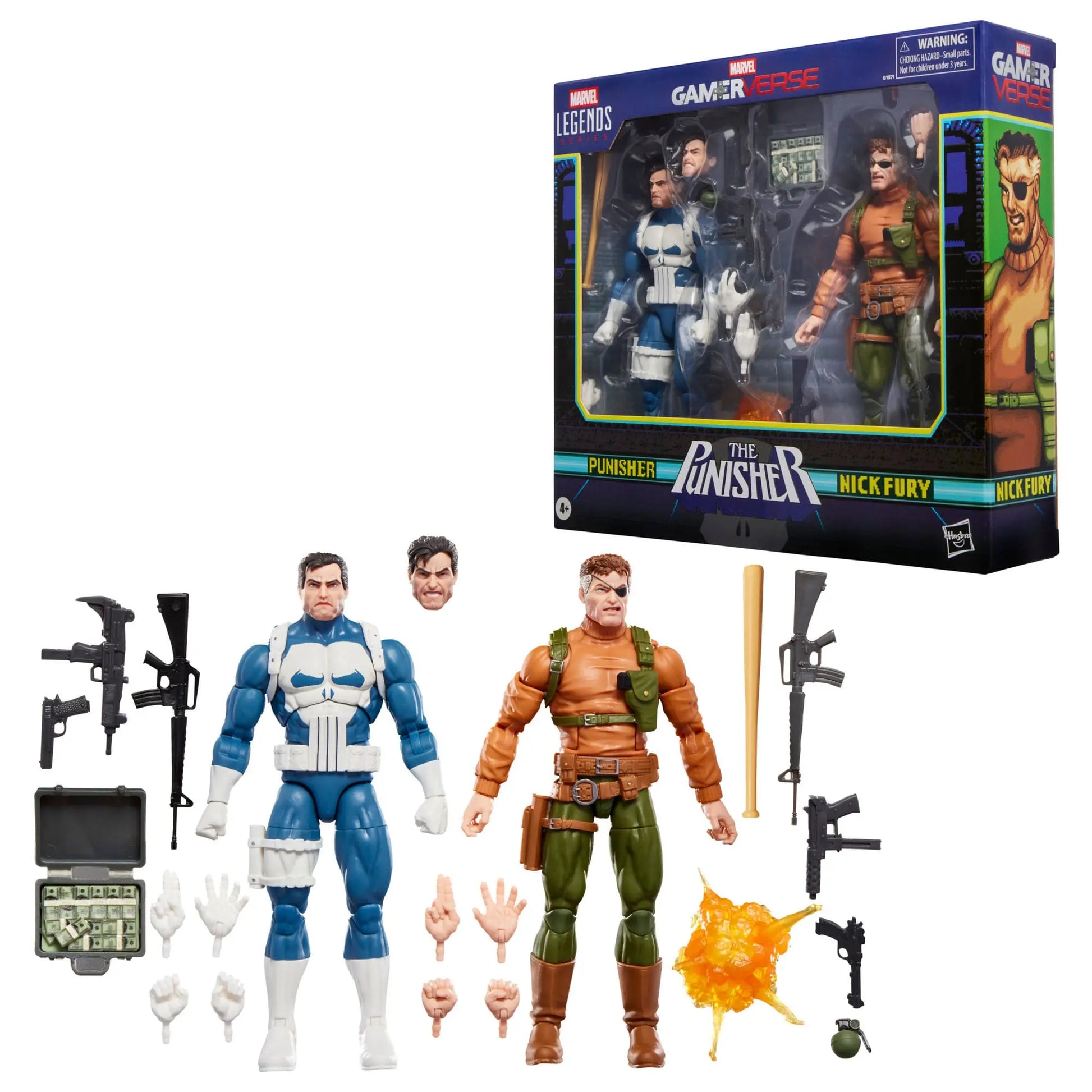 The Punisher & Nick Fury Marvel Legends Gamerverse pack 2 figurines 15cm Hasbro