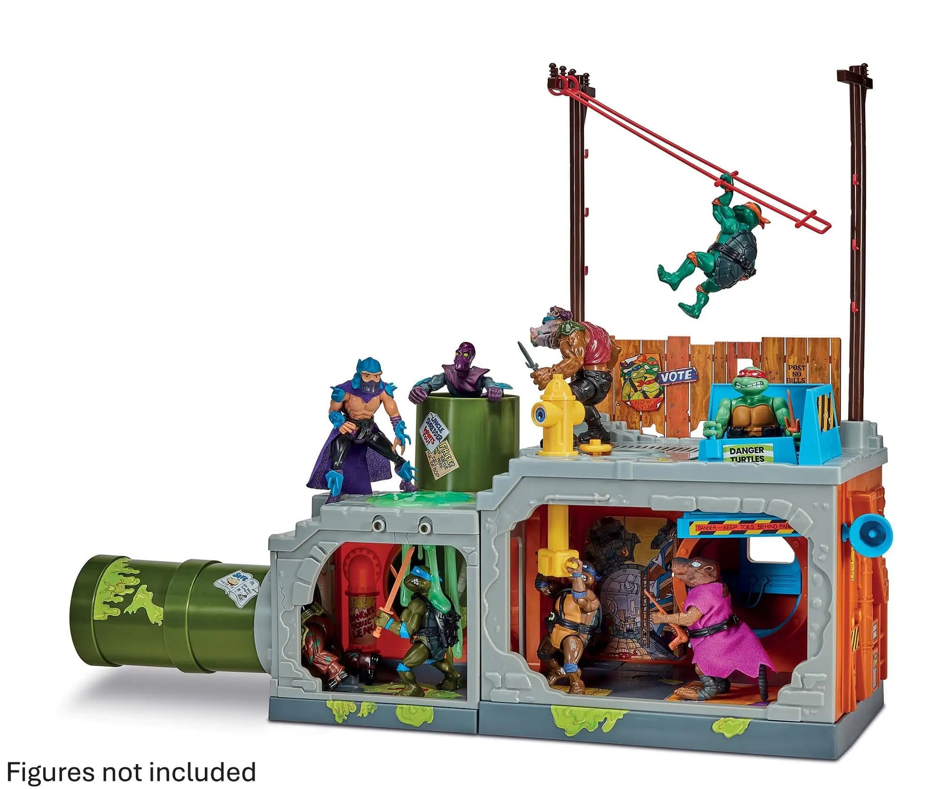 Les Tortues Ninja bâtiment Secret Sewer Lid Playset Mutant Module heo EU Exclusive 30 cm - Rue Du Retro