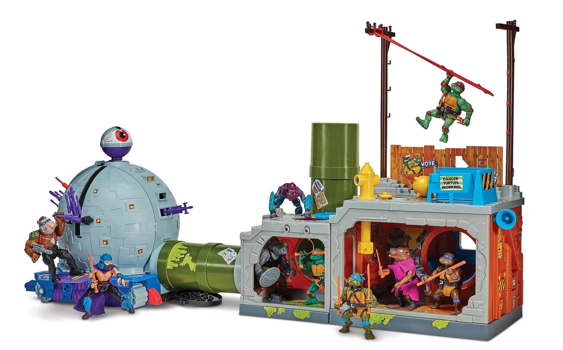 Les Tortues Ninja bâtiment Secret Sewer Lid Playset Mutant Module heo EU Exclusive 30 cm - Rue Du Retro