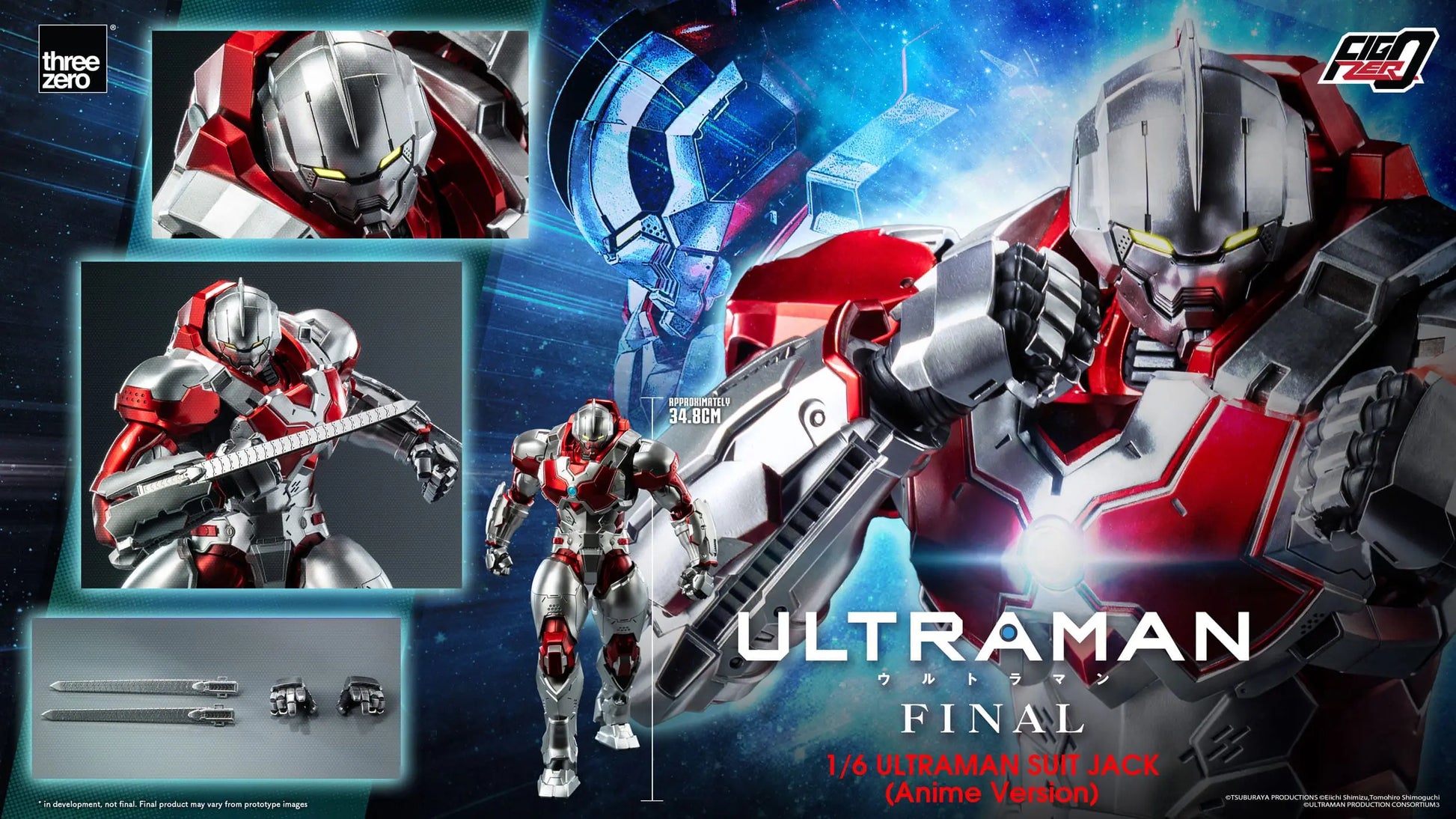 Ultraman Suit Jack Final figurine FigZero Ultraman Anime Version 35cm ThreeZero